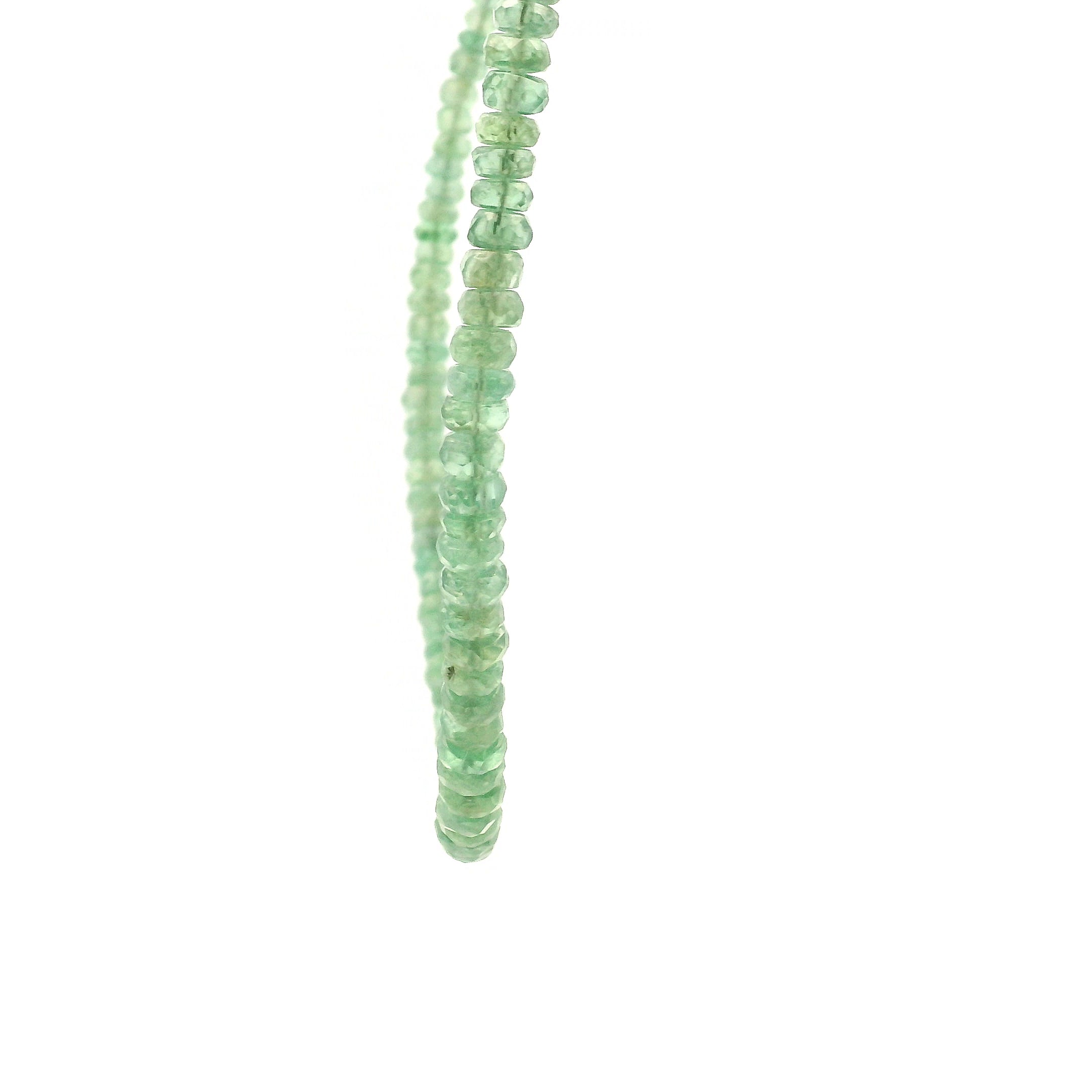 Kyanite Faceted Rondelle Necklace 925 Silver for Meditation and Energy Cleansing