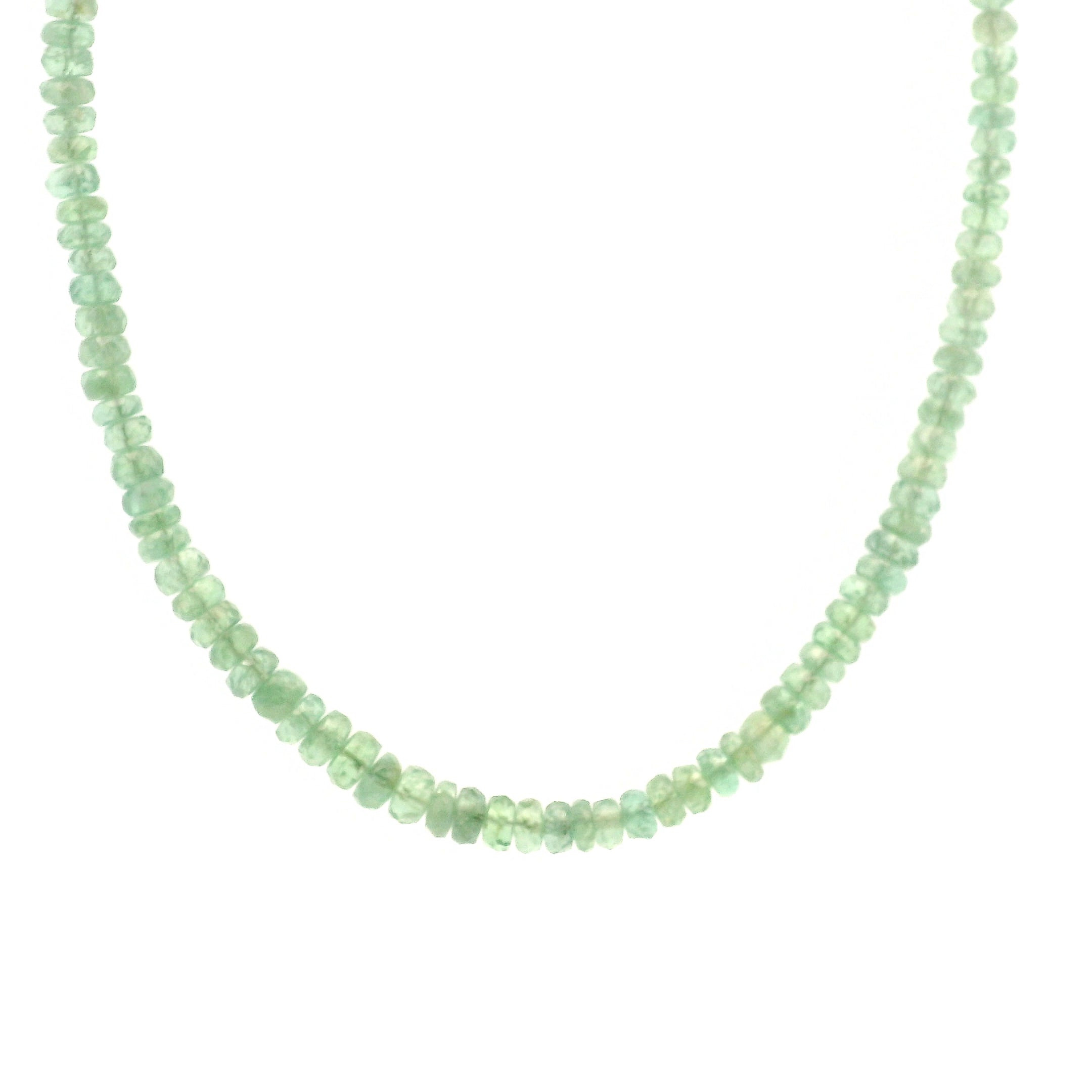 Kyanite Faceted Rondelle Necklace 925 Silver for Meditation and Energy Cleansing