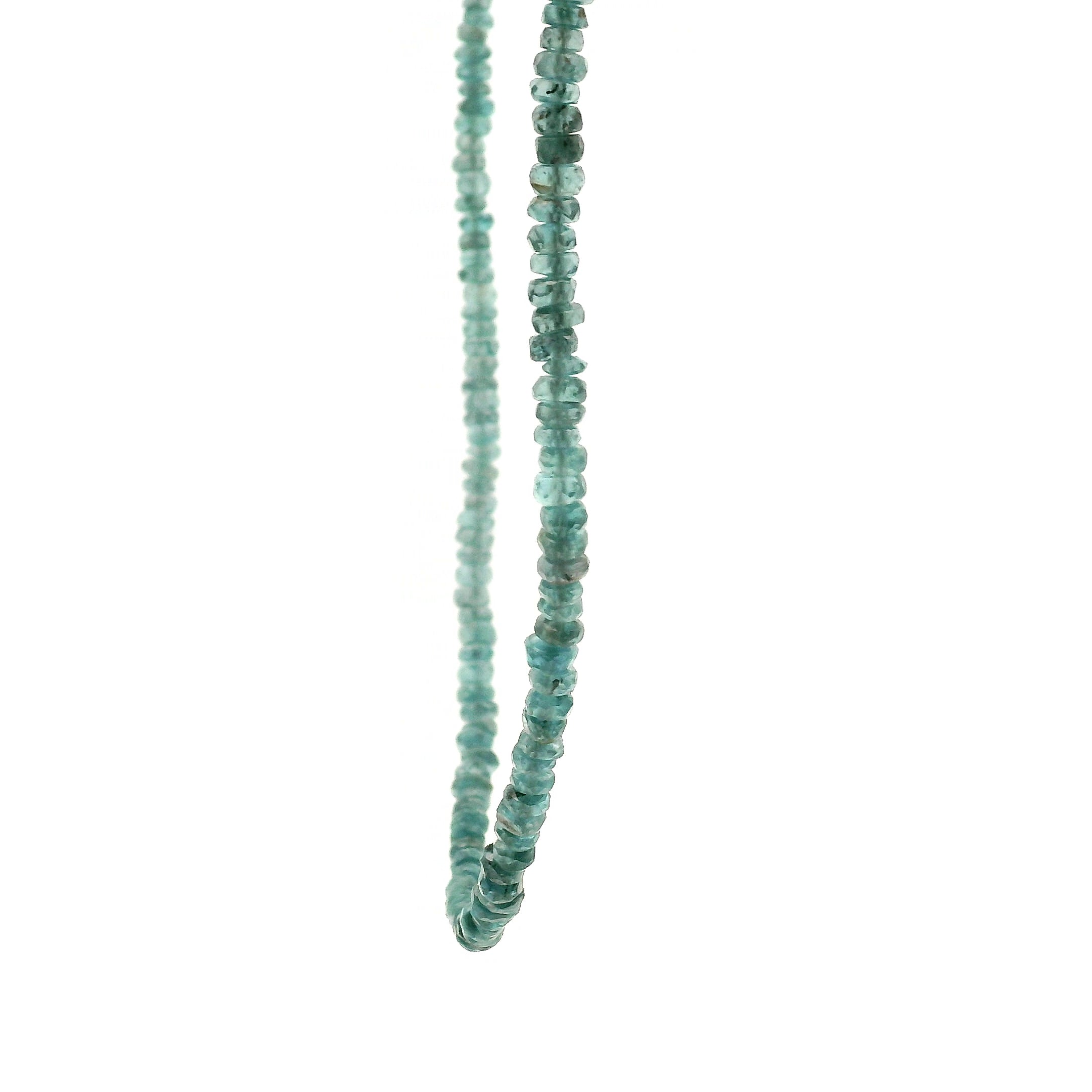 Kyanite Faceted Rondelle Necklace 925 Silver for Meditation and Energy Cleansing