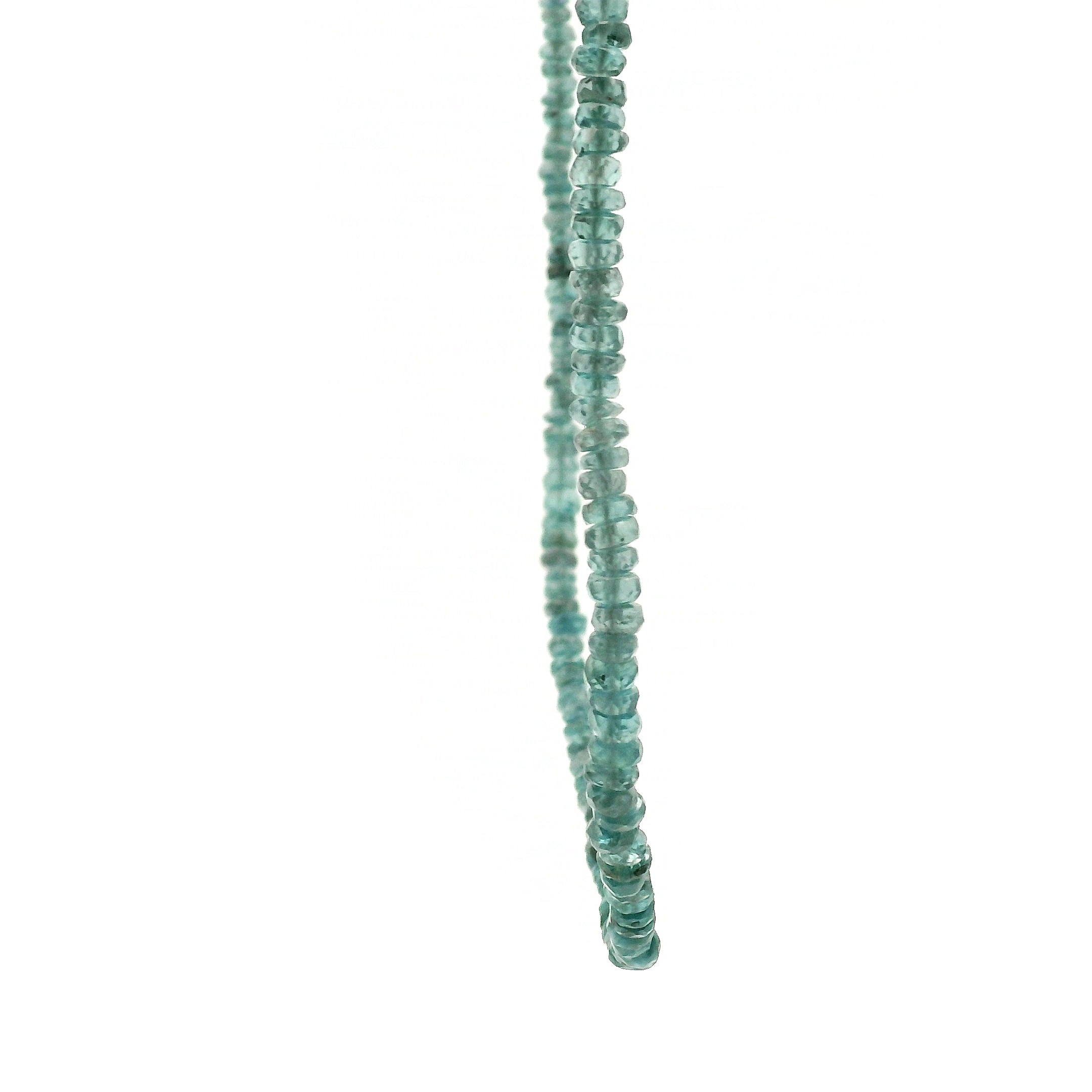 Kyanite Faceted Rondelle Necklace 925 Silver for Meditation and Energy Cleansing