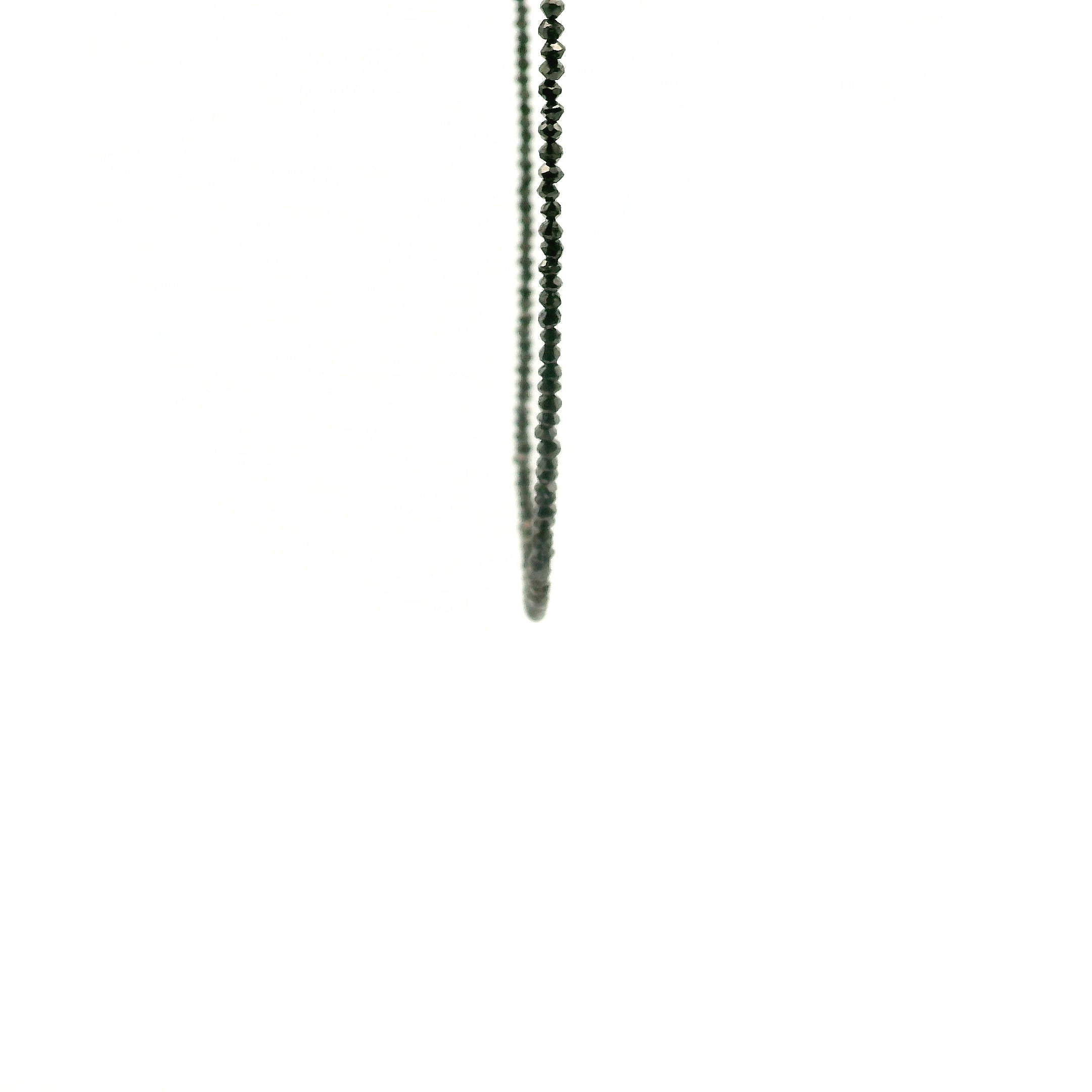 Black Diamond Necklace 14K White Gold for Prosperity and Personal Power