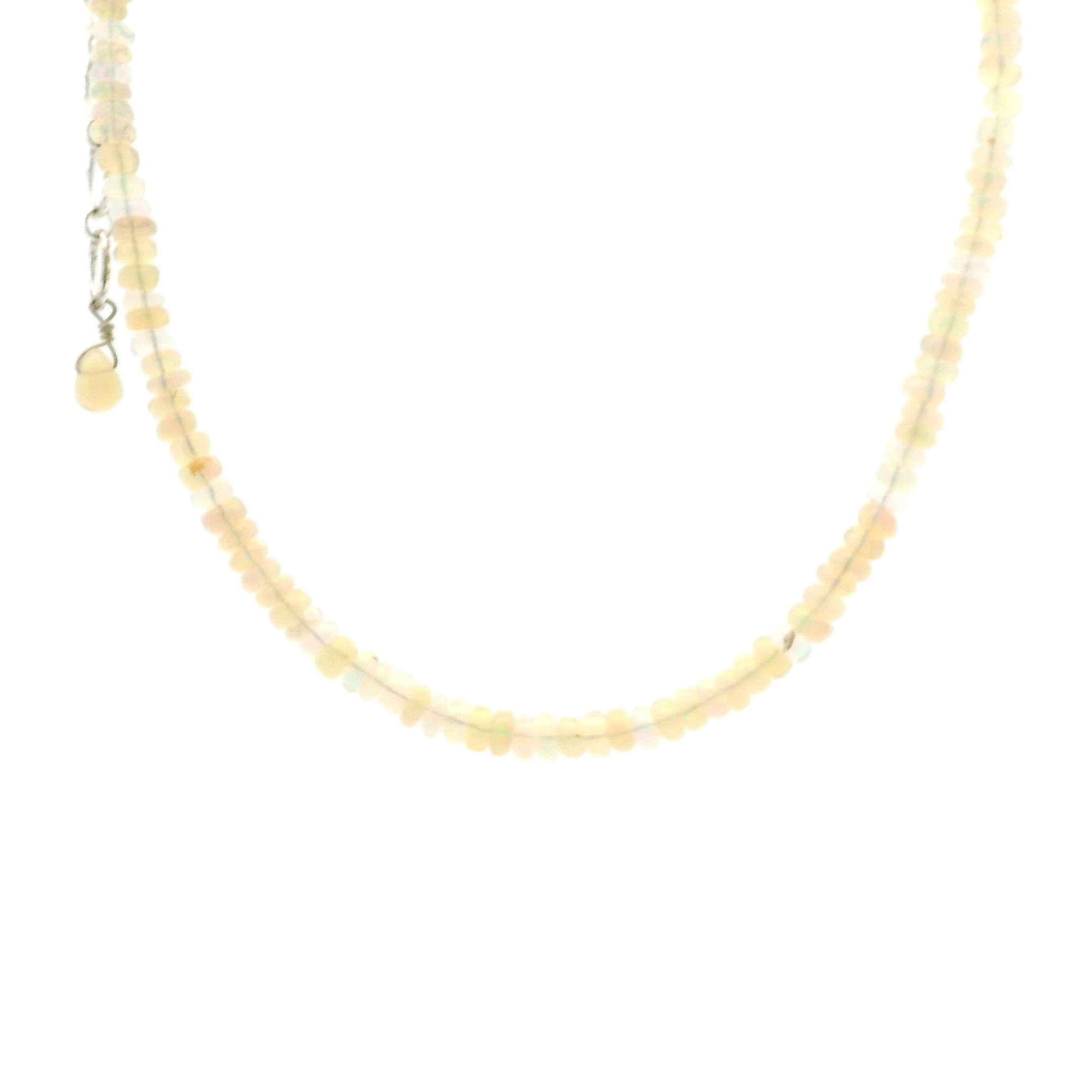 Ethiopian Opal Rondell Necklace 925 Silver For Creativity, Joy, and Self Discovery