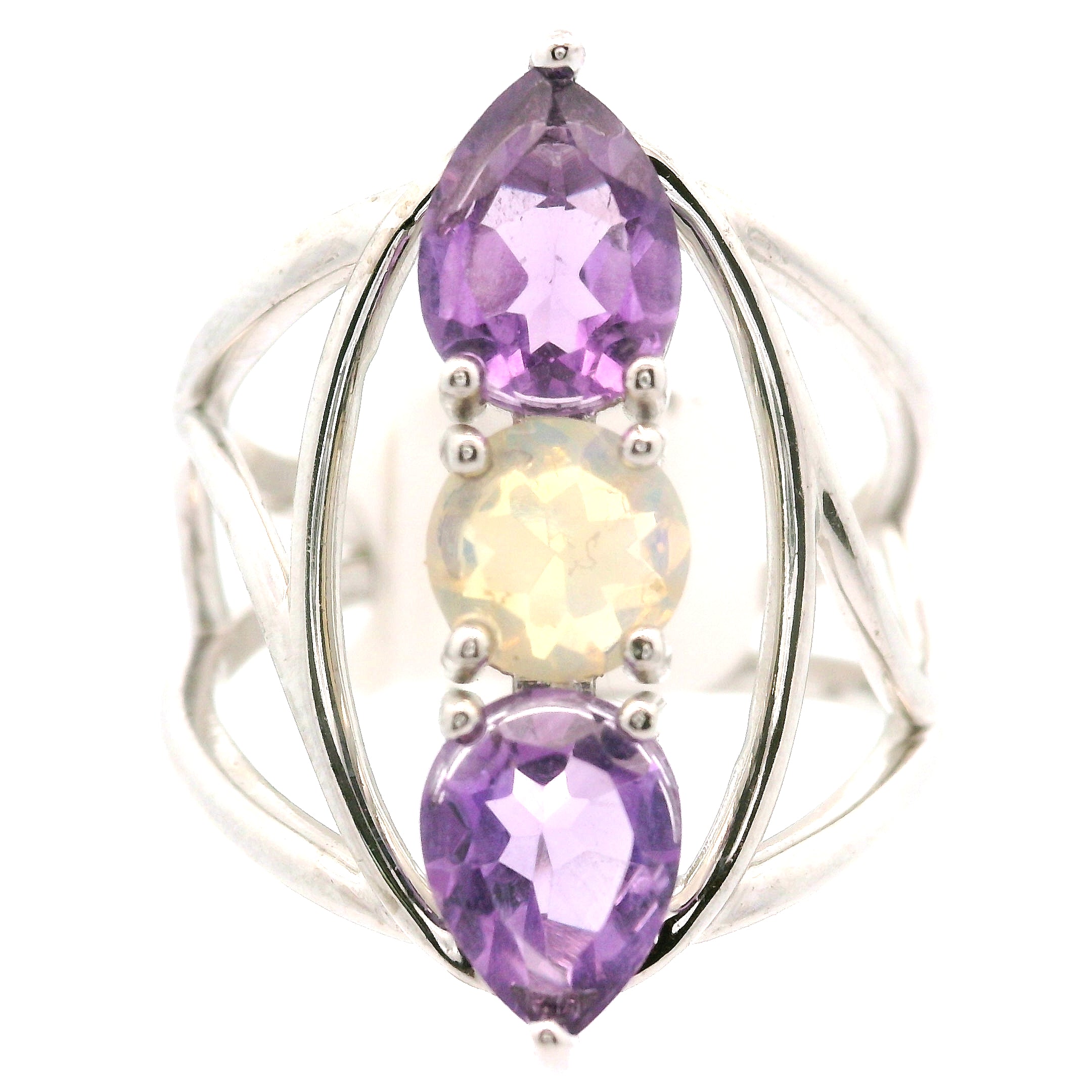 Wand Cuff Ring .925 Silver for Higher Levels of Awareness, Peaceful Communication and Clarity