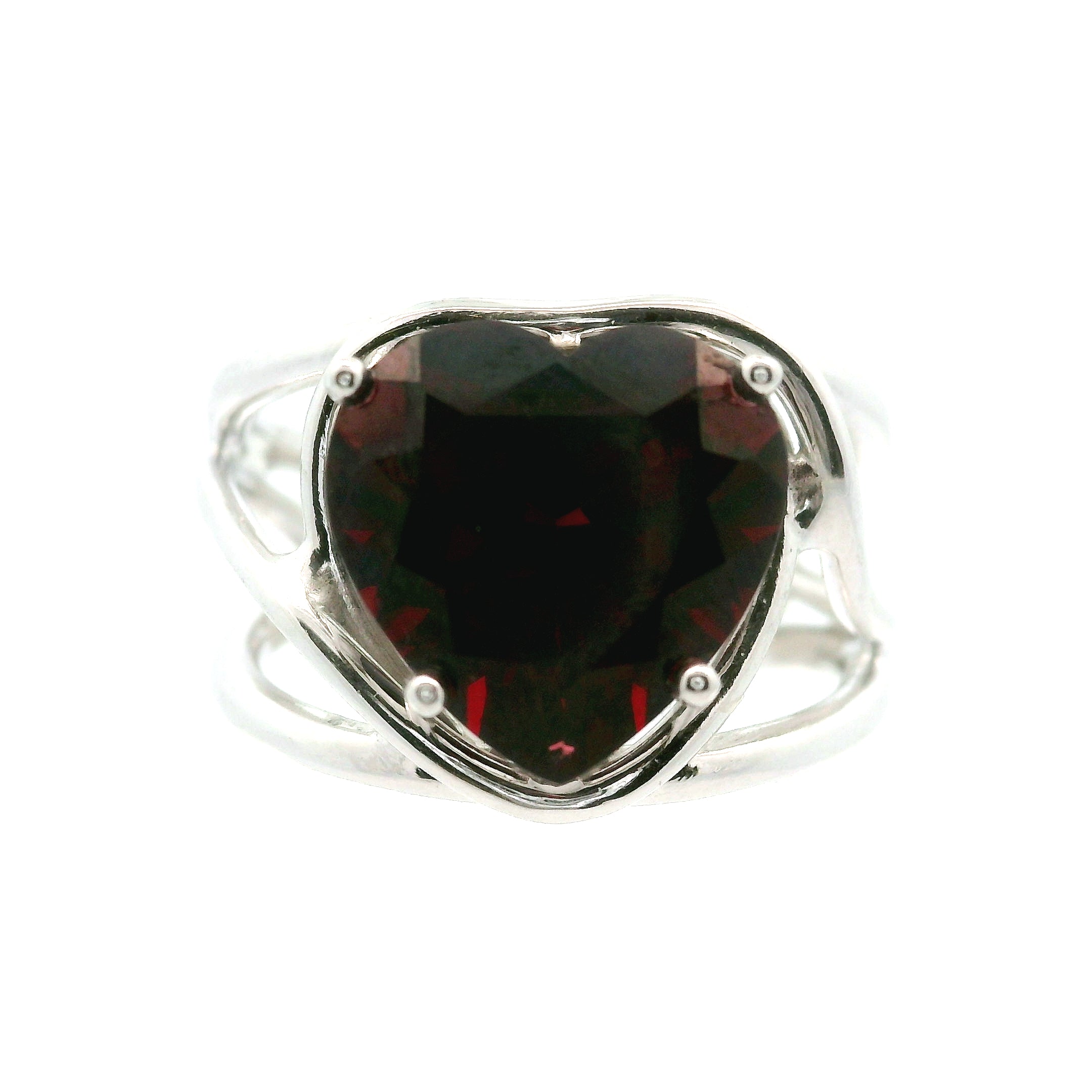 Garnet Faceted Cuff Rings .925 Silver for Strength and Universal Connection