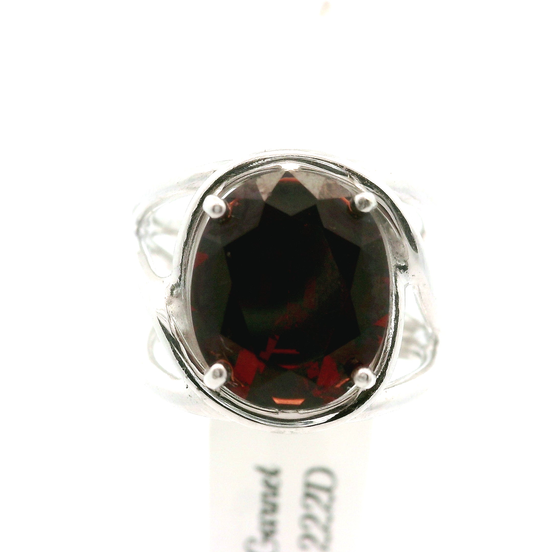 Garnet Faceted Cuff Rings .925 Silver for Strength and Universal Connection