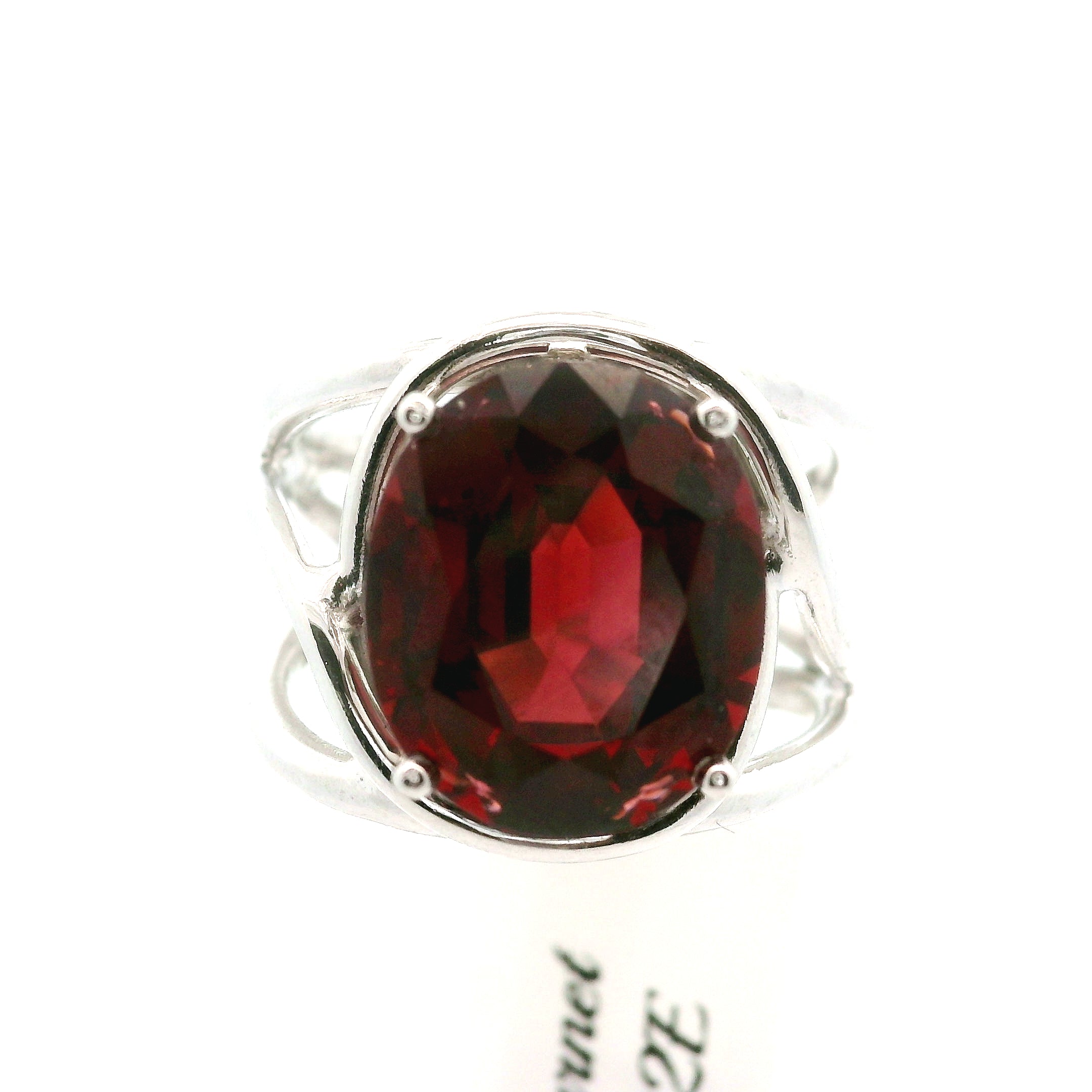 Garnet Faceted Cuff Rings .925 Silver for Strength and Universal Connection