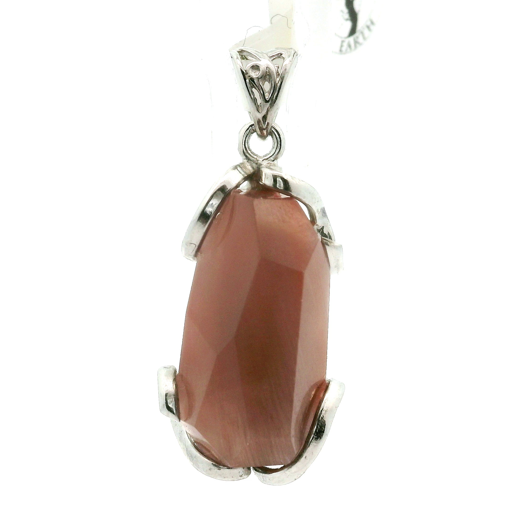 Red Rutile in Quartz Freeform Pendant 925 Silver for Manifestation, Life Force Energy and Renewal