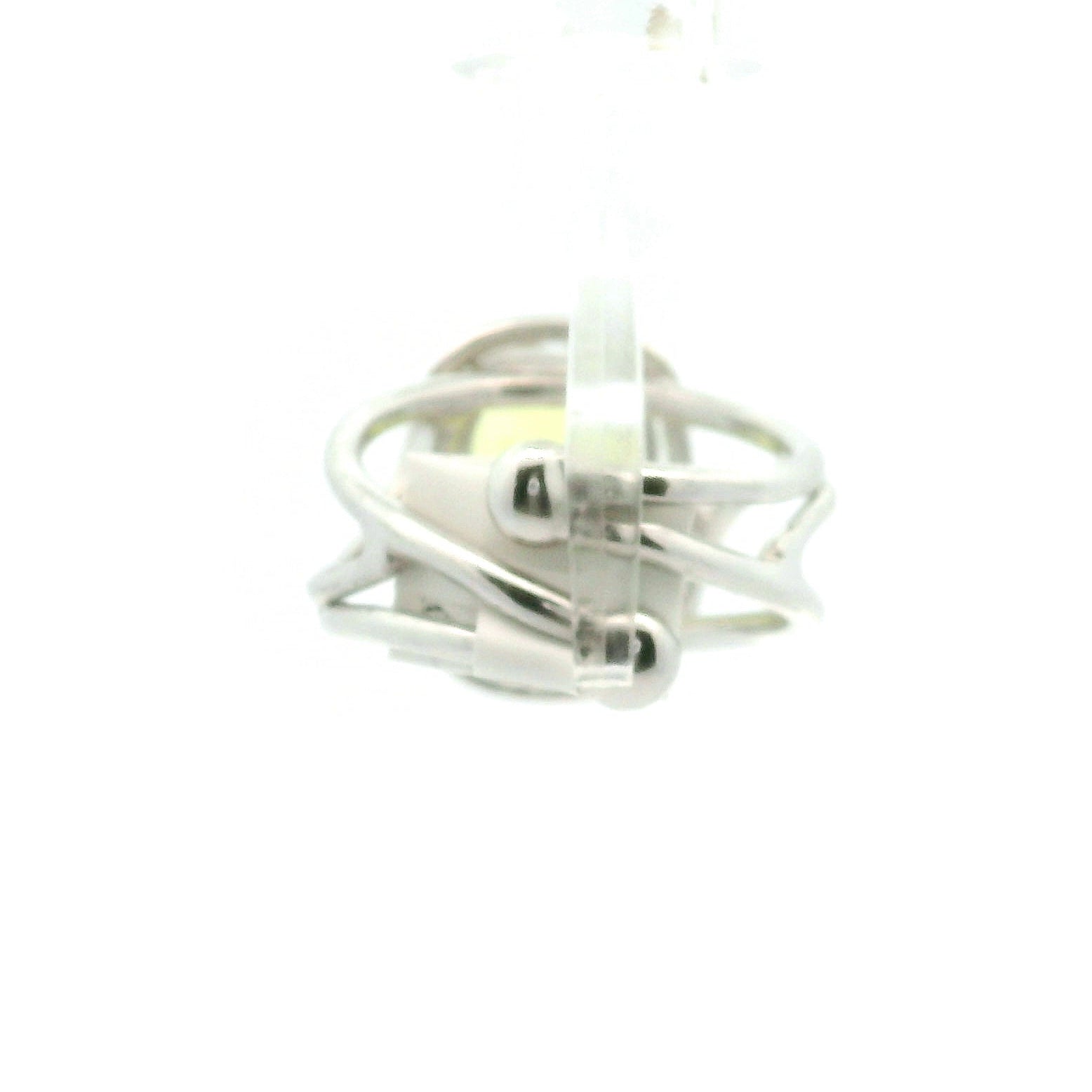 Austrailian Prehnite Cuff Ring .925 Silver for Heart Healing and Rejuvenation