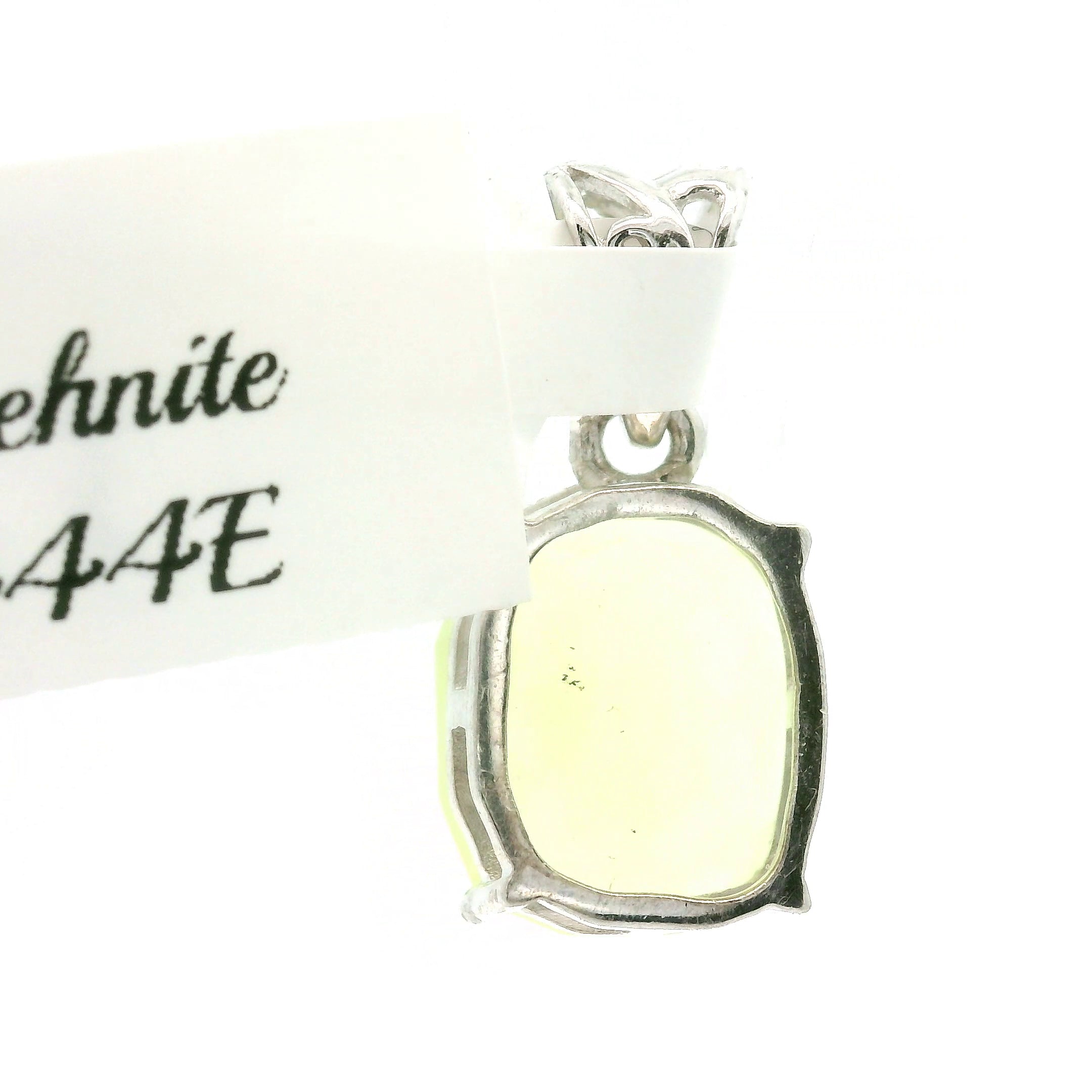 Austrailian Prehnite Pendant .925 Silver for Heart Healing and Rejuvenation