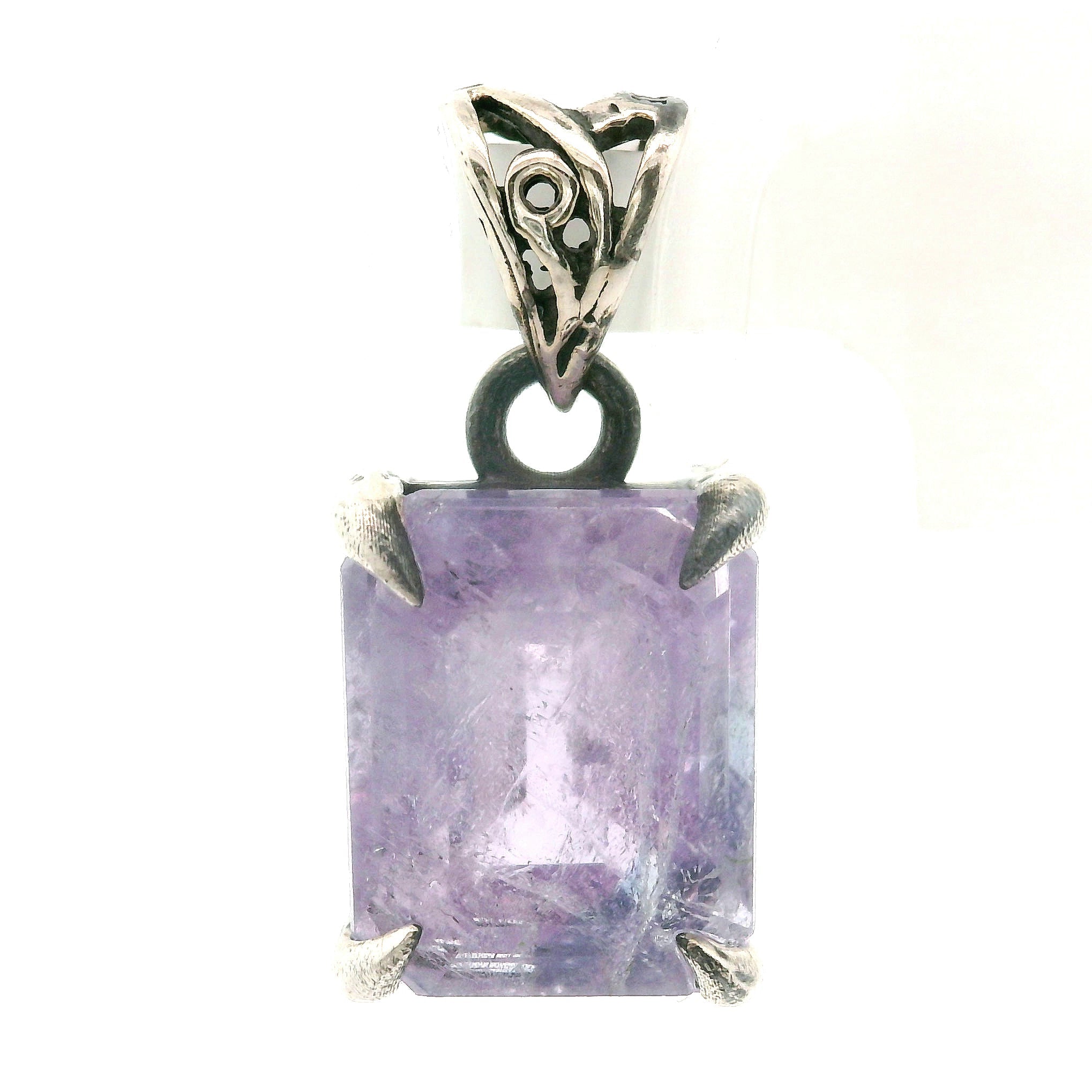 Purple Apatite Bad Witch Pendant .925 Silver for Connection with Angels, Ancestors and Spirit Guides