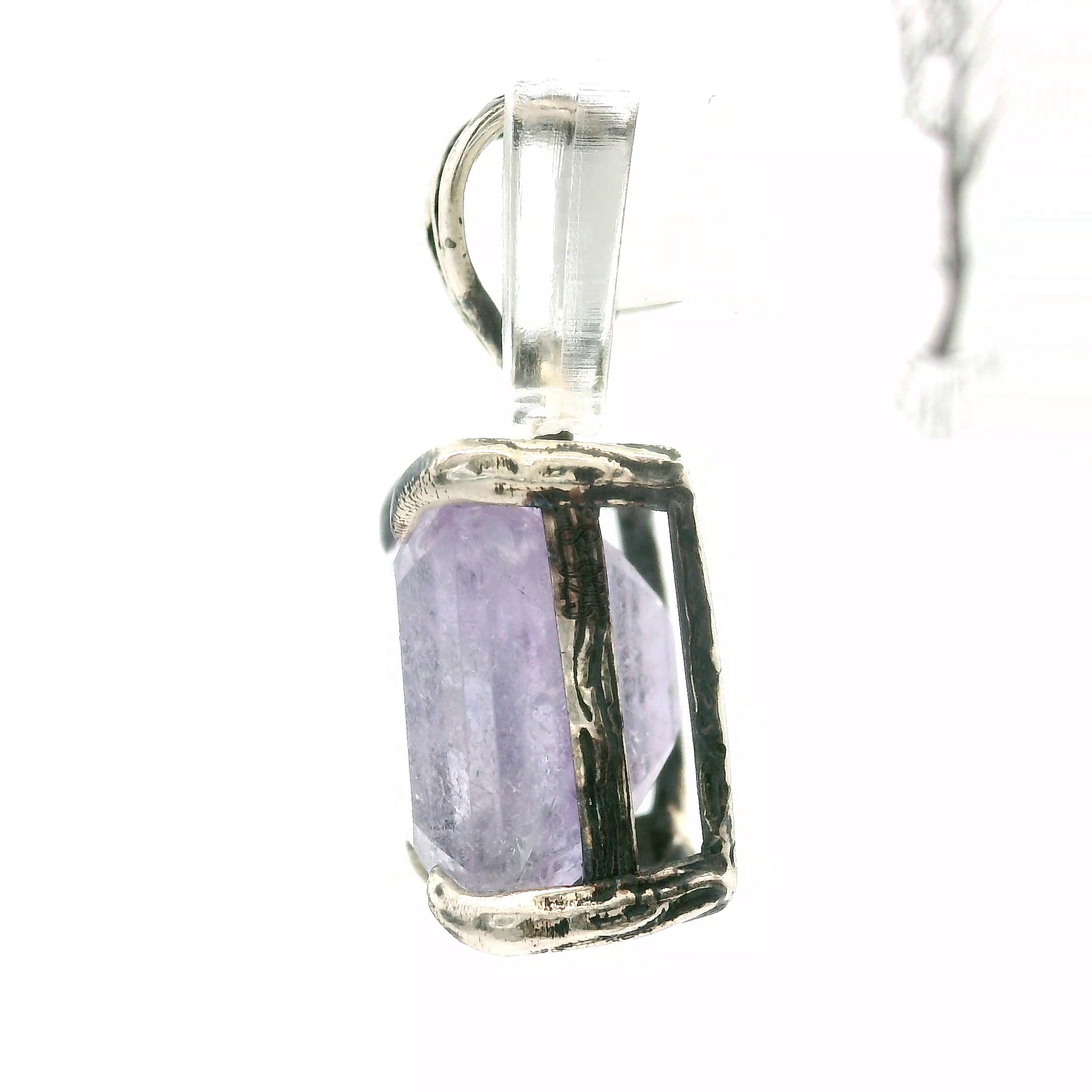 Purple Apatite Bad Witch Pendant .925 Silver for Connection with Angels, Ancestors and Spirit Guides