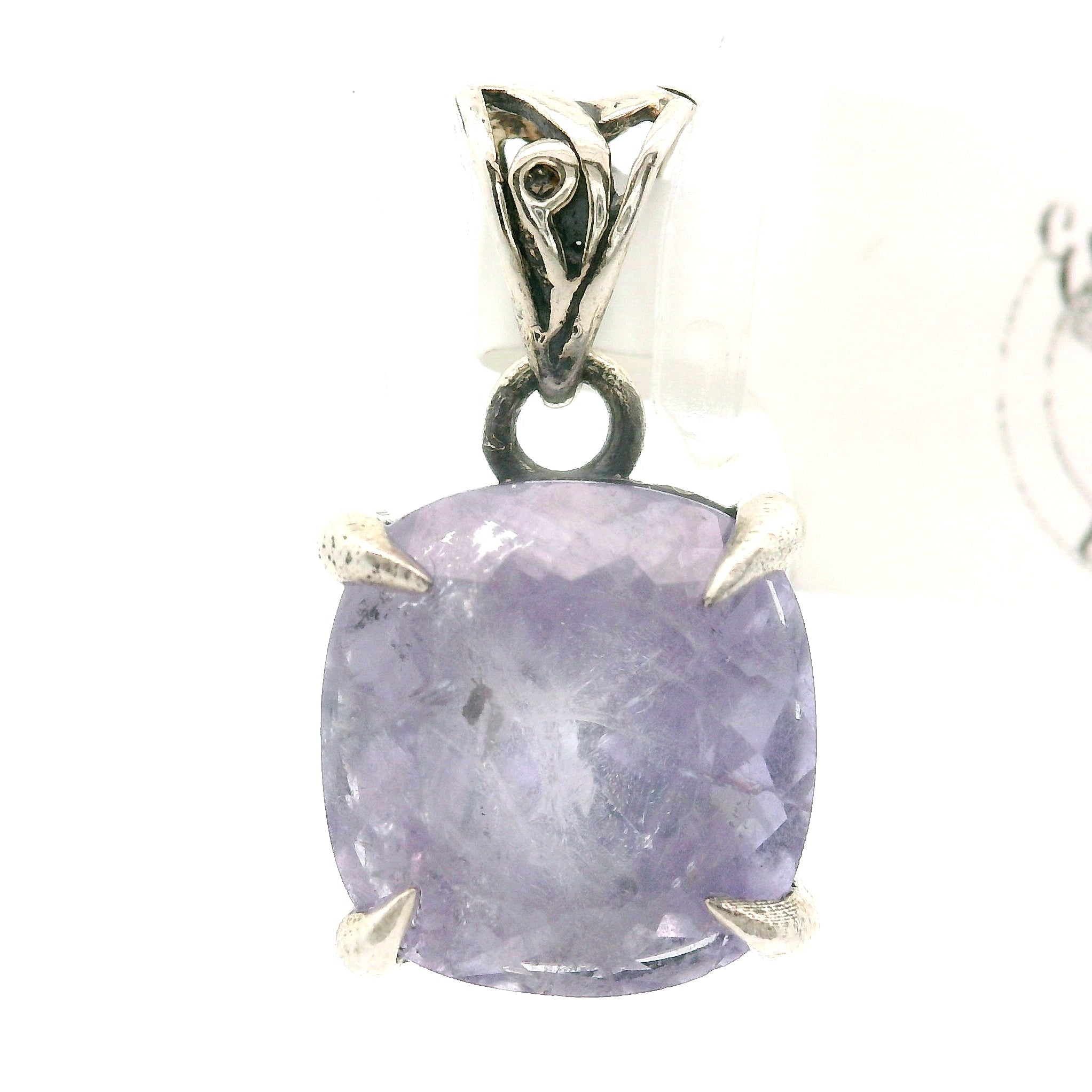 Purple Apatite Bad Witch Pendant .925 Silver for Connection with Angels, Ancestors and Spirit Guides