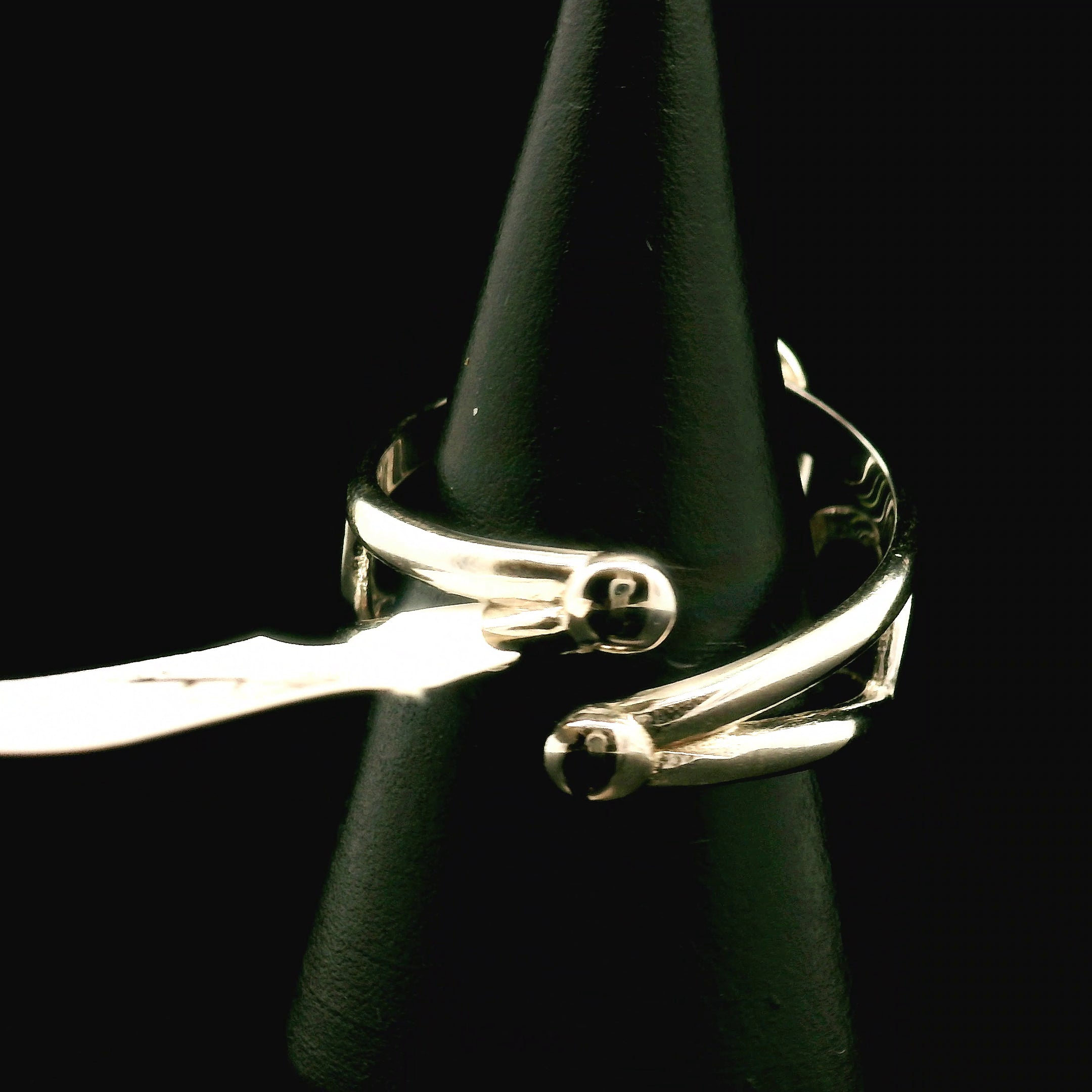 Moldavite Cuff Ring .925 Silver for Creating your Dream Life