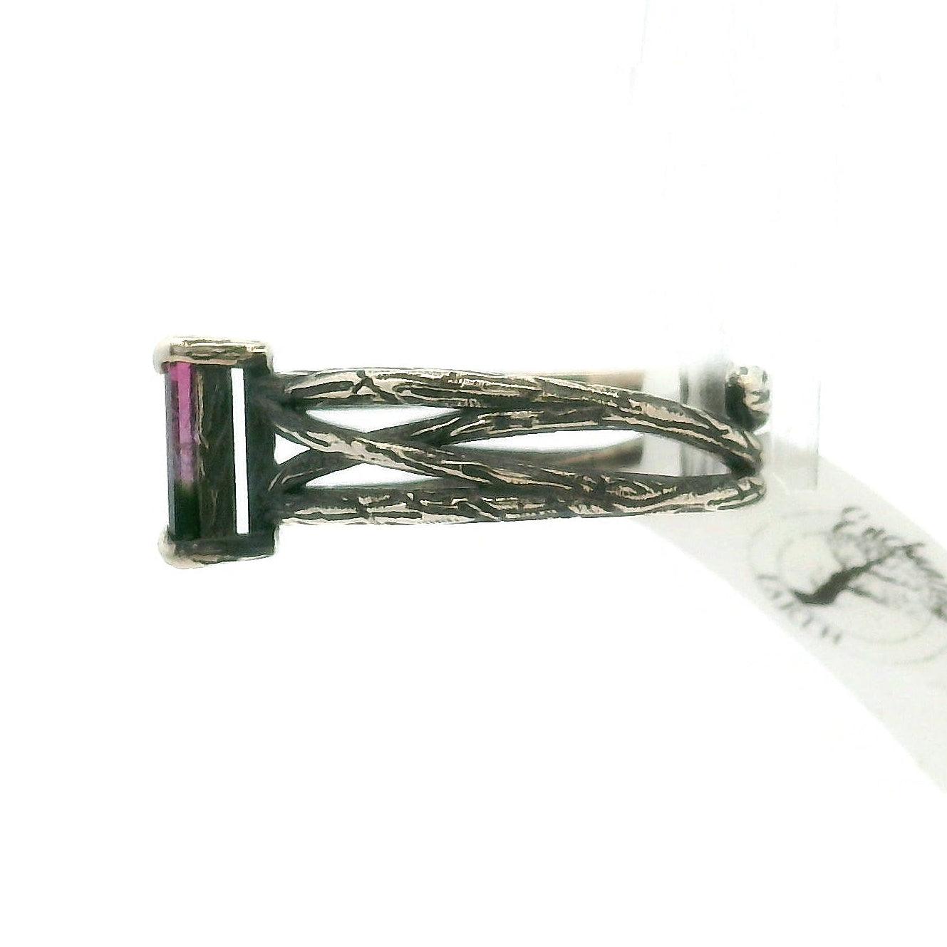 Watermelon Tourmaline Bad Witch Cuff Rings .925 Silver for Meditation, Relationships and Healing