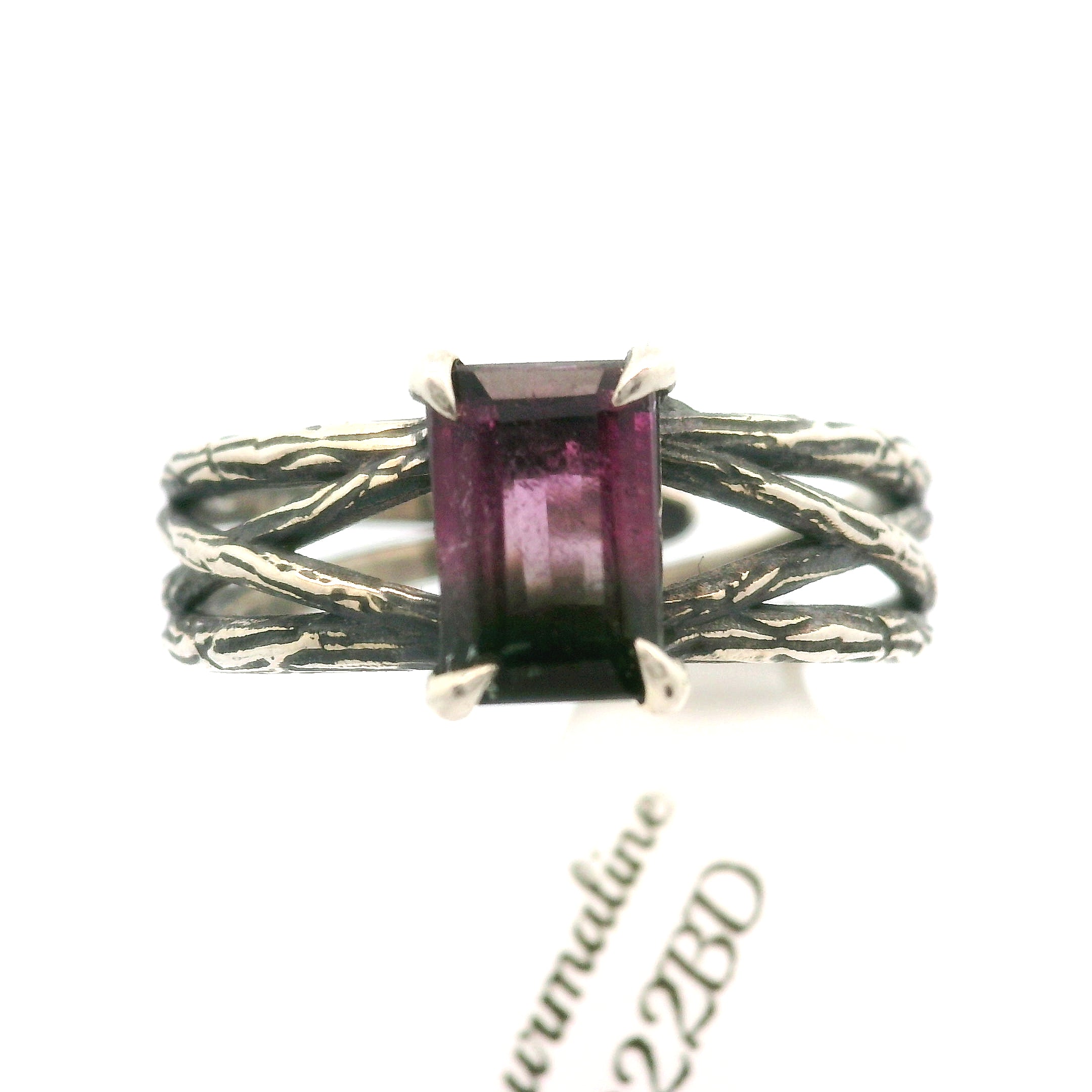 Watermelon Tourmaline Bad Witch Cuff Rings .925 Silver for Meditation, Relationships and Healing