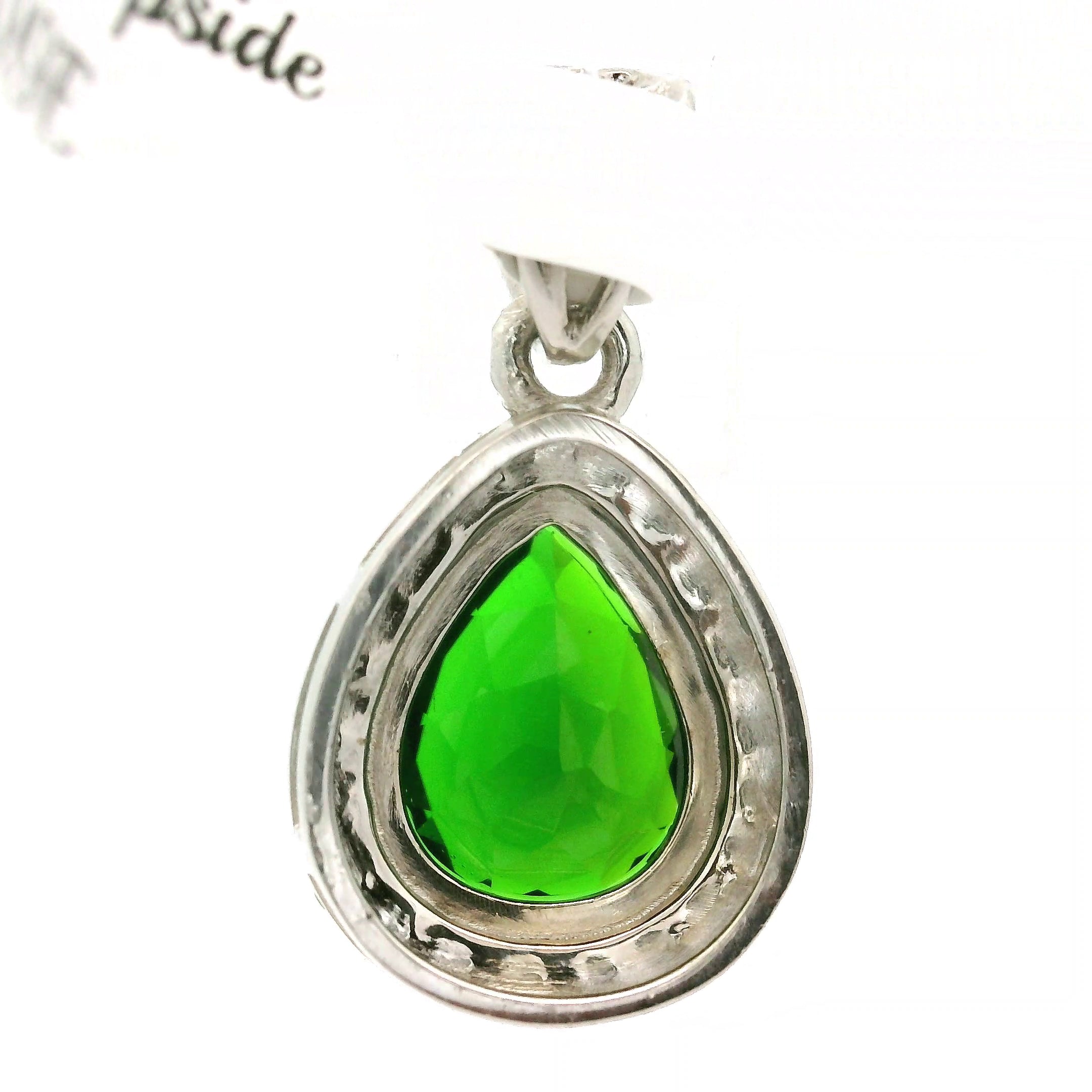 Chrome Diopside with Chrome Diopside Pavé Pendant .925 Silver for Attracting New Relationships and Opportunities