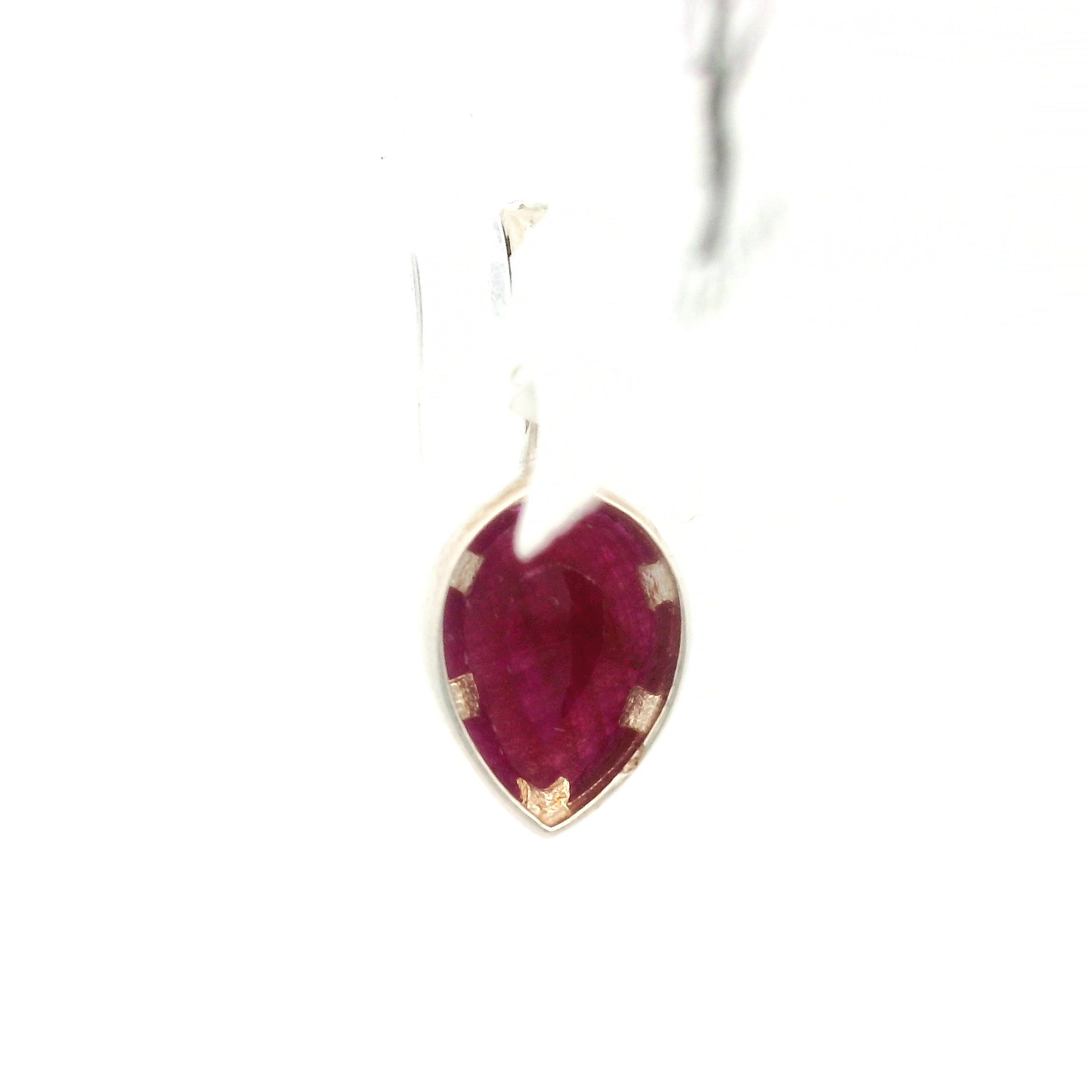 Ruby Faceted Mini Pendant .925 Silver for Confidence, Empowerment, Passion and Success