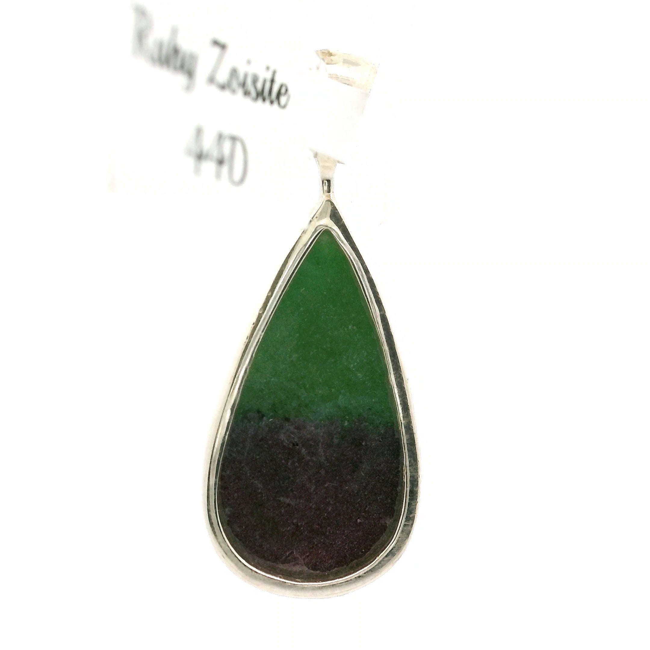 Ruby in Zoisite Pendant .925 Silver for Empowerment, Strength and Harmonizing Relationships