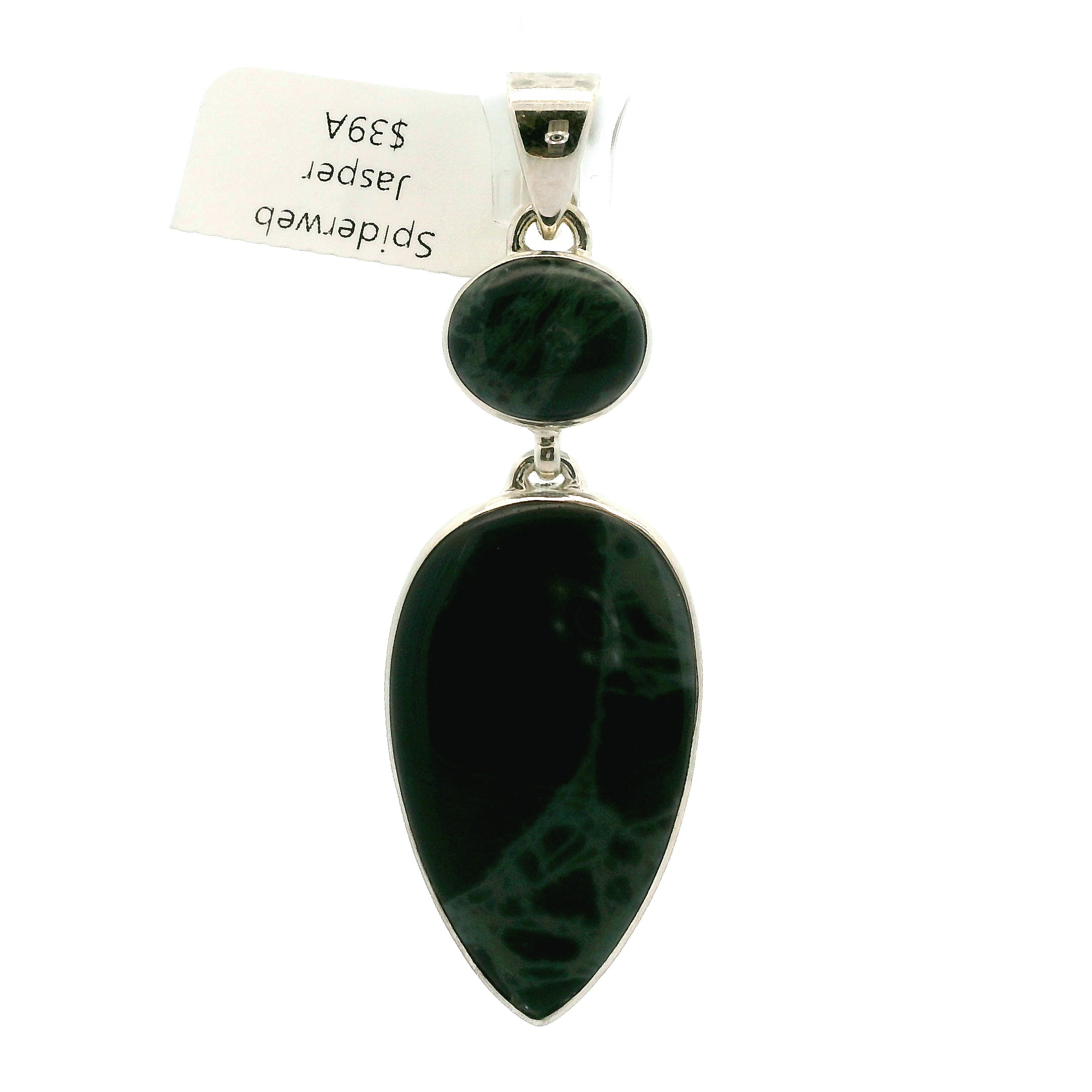 Spiderweb Jasper Multi-Stone Pendant .925 Silver  for Compassion, Healing and Protection