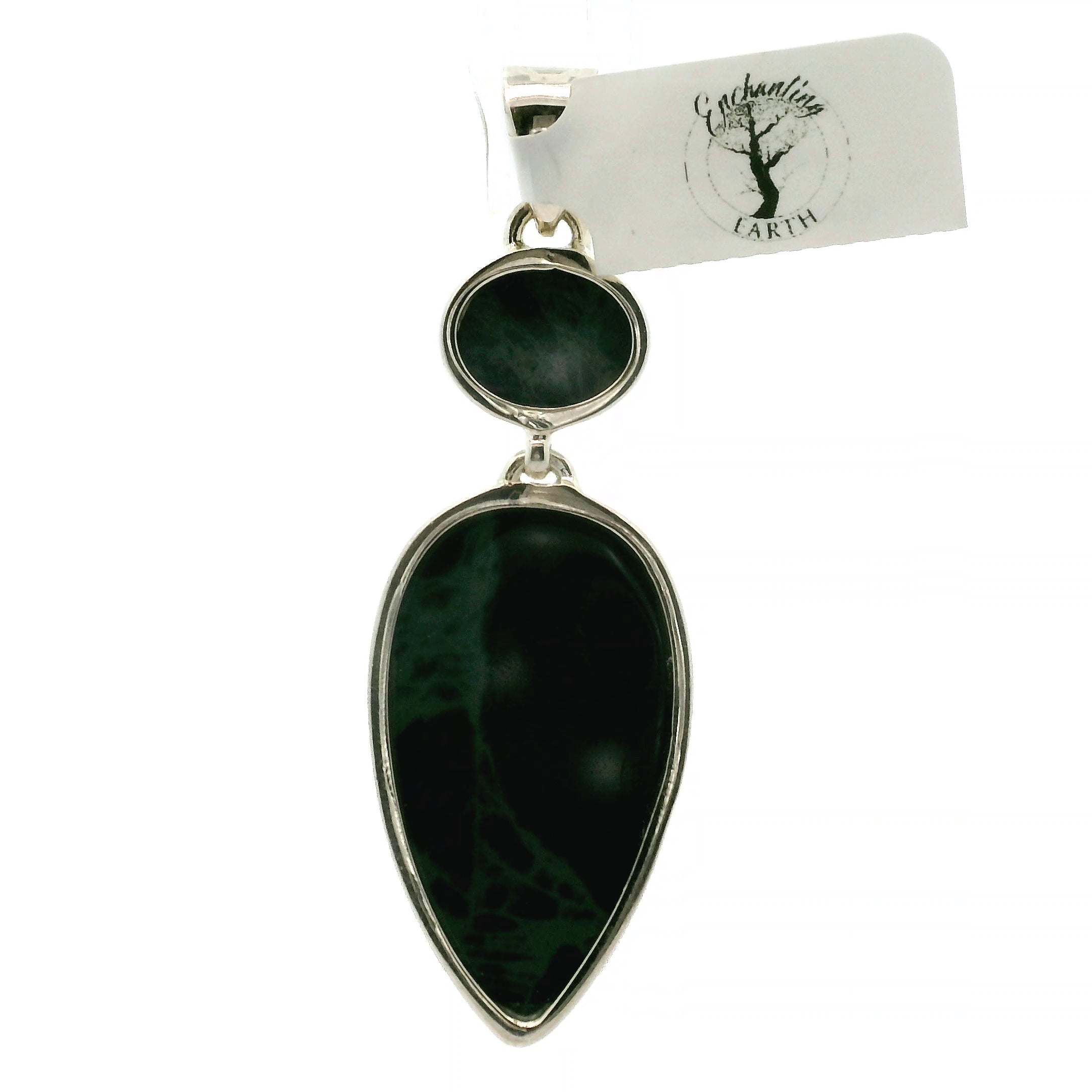 Spiderweb Jasper Multi-Stone Pendant .925 Silver  for Compassion, Healing and Protection