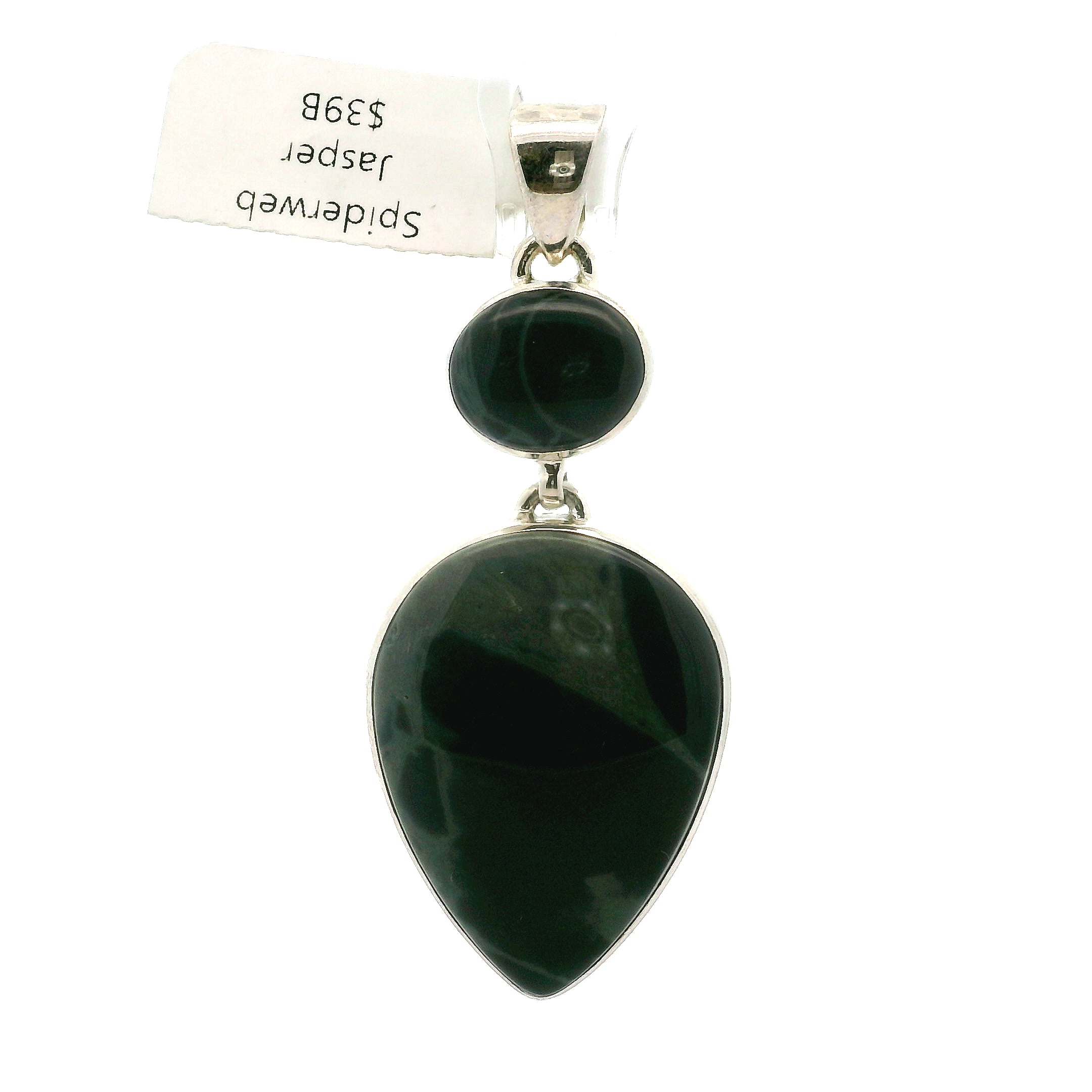 Spiderweb Jasper Multi-Stone Pendant .925 Silver  for Compassion, Healing and Protection