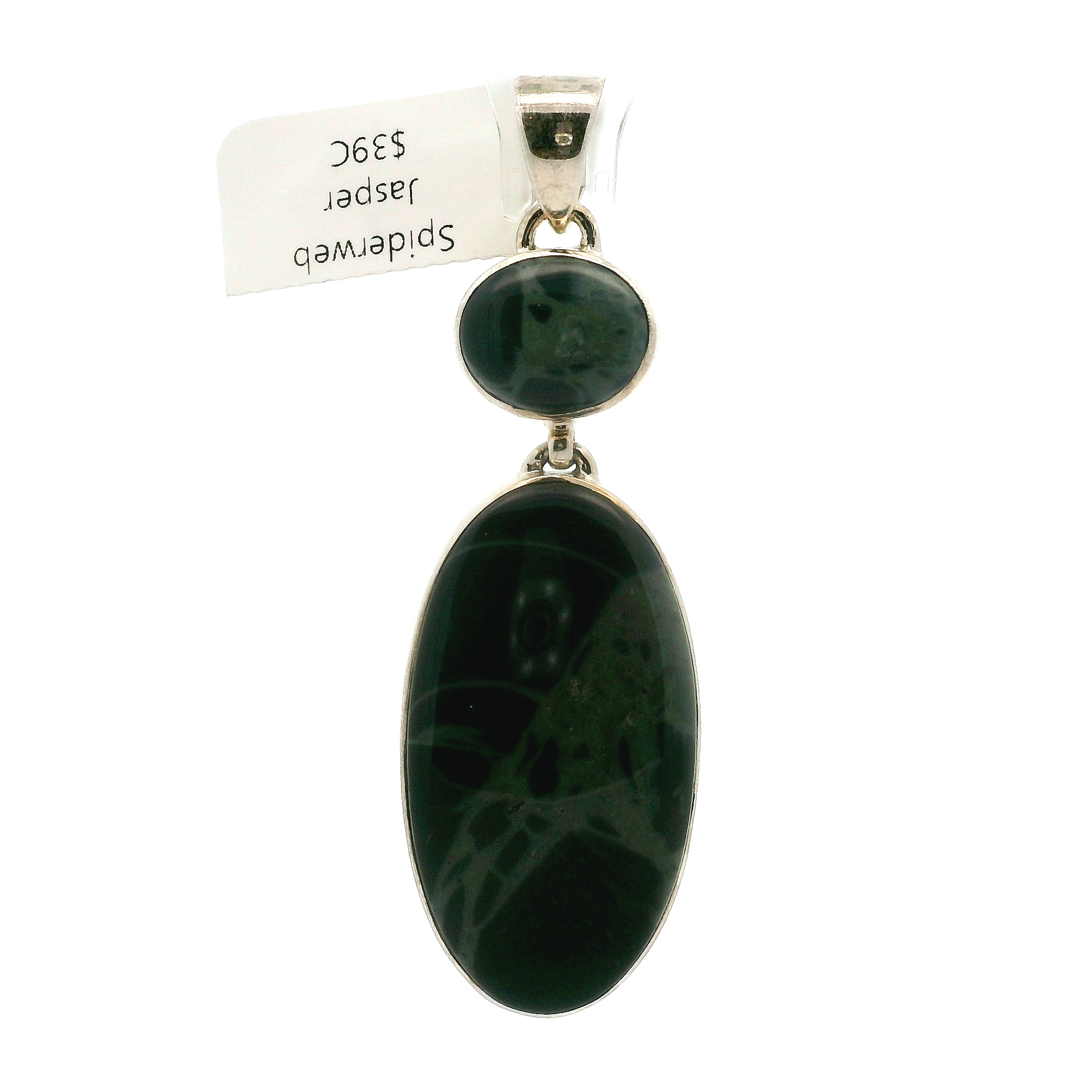 Spiderweb Jasper Multi-Stone Pendant .925 Silver  for Compassion, Healing and Protection