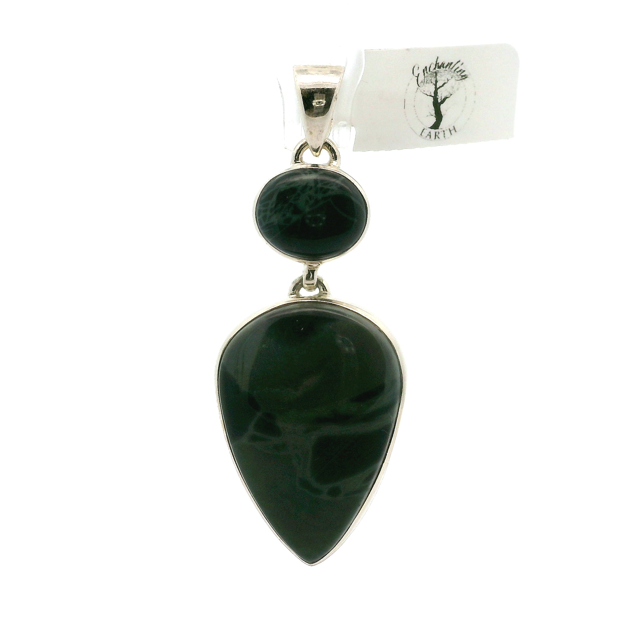 Spiderweb Jasper Multi-Stone Pendant .925 Silver  for Compassion, Healing and Protection