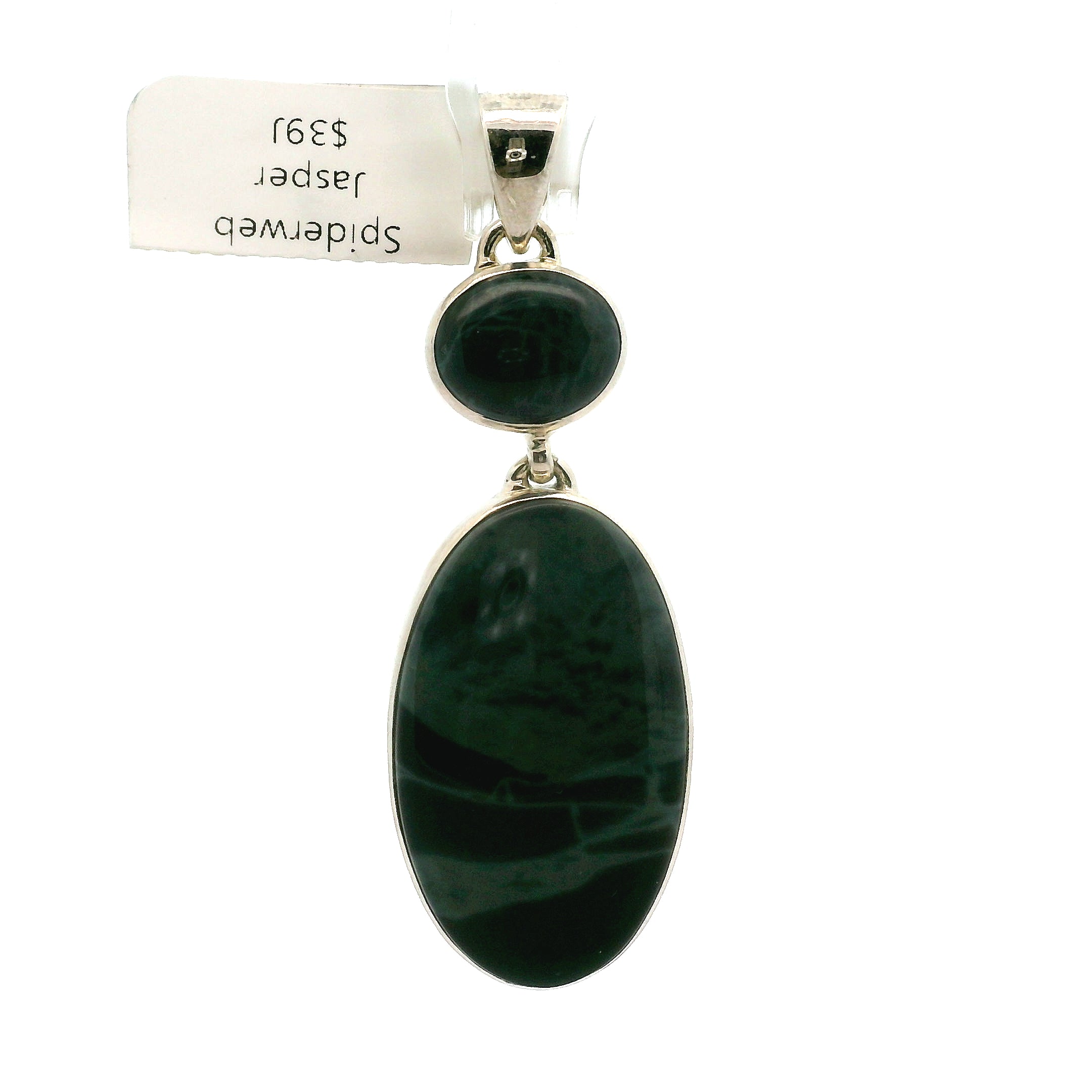 Spiderweb Jasper Multi-Stone Pendant .925 Silver  for Compassion, Healing and Protection
