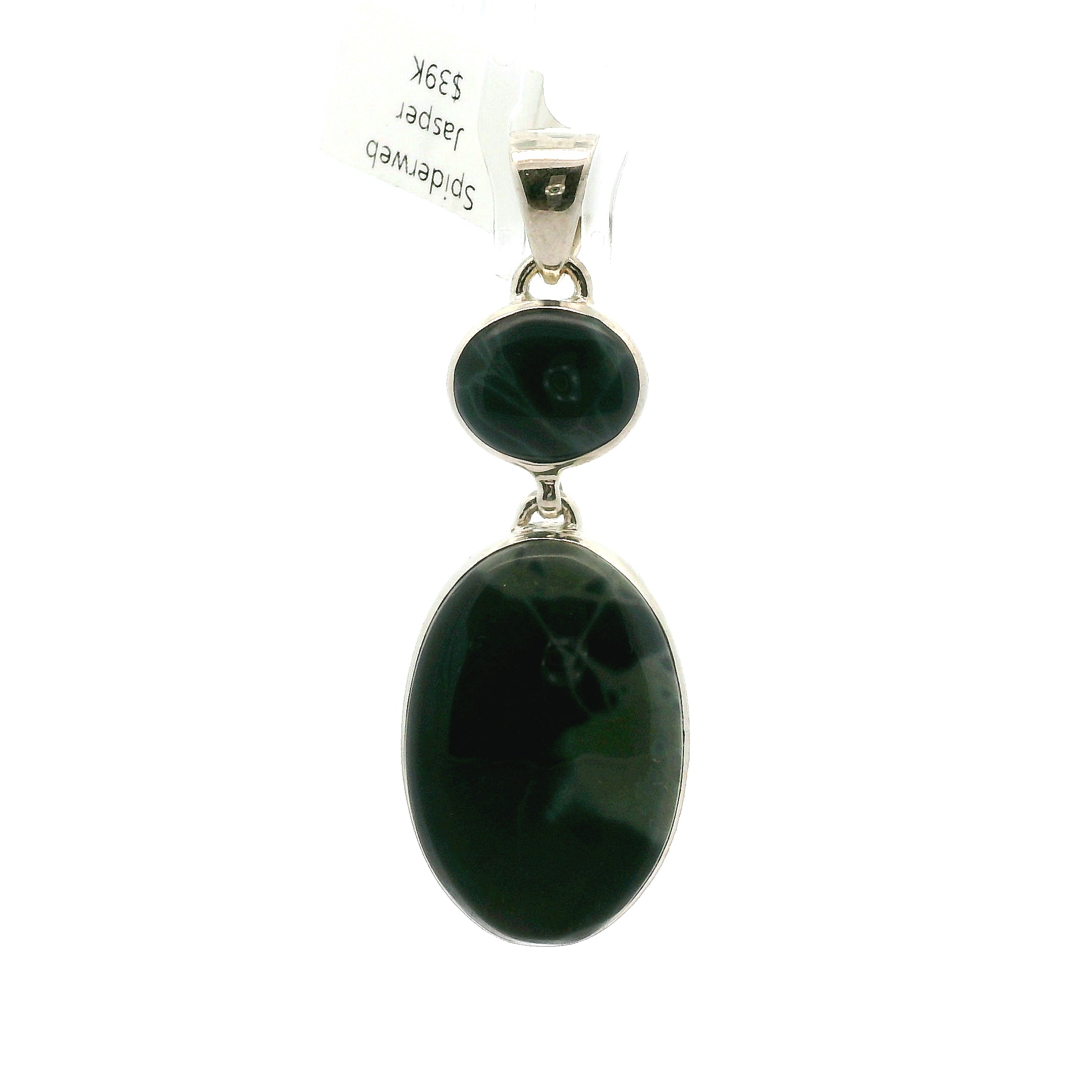Spiderweb Jasper Multi-Stone Pendant .925 Silver  for Compassion, Healing and Protection