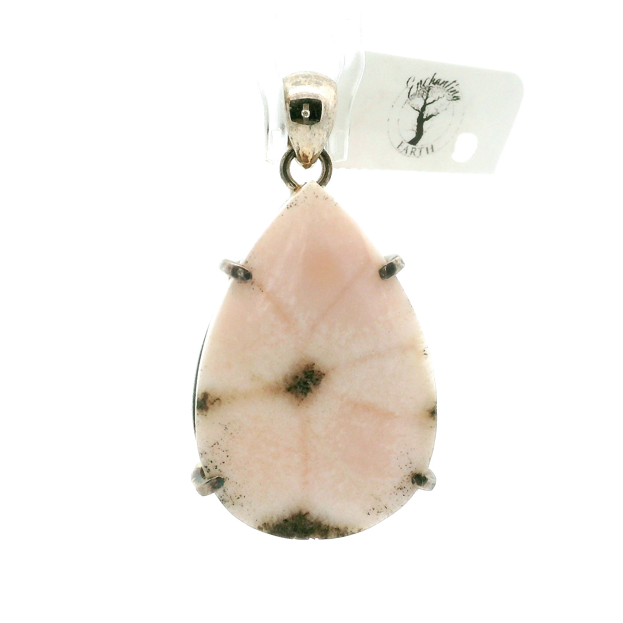Pink Natrolite Pendant .925 Silver for Astral Travel, Higher Consciousness and Protection