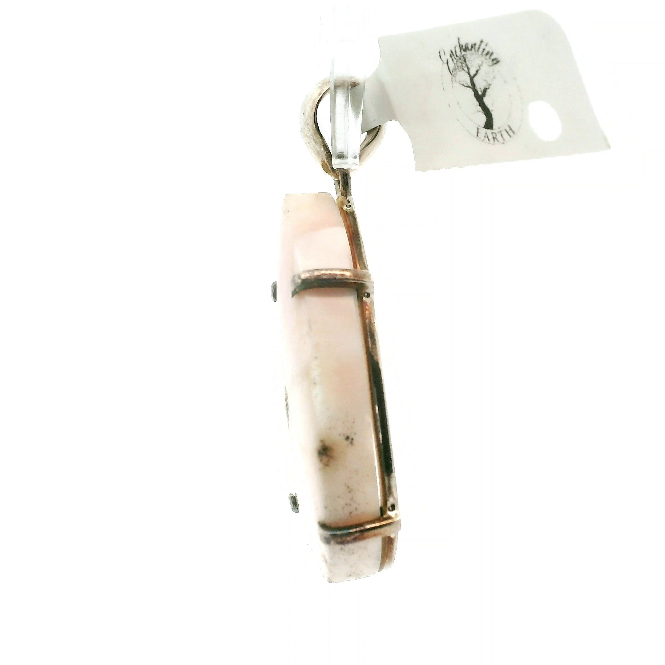 Pink Natrolite Pendant .925 Silver for Astral Travel, Higher Consciousness and Protection