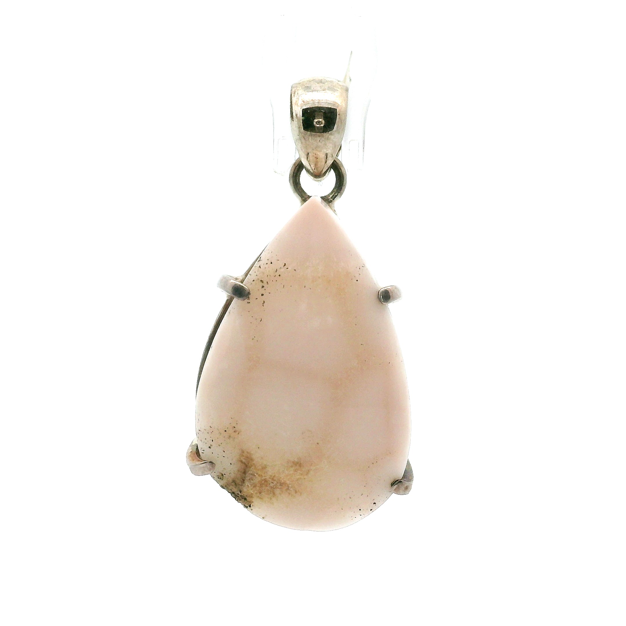 Pink Natrolite Pendant .925 Silver for Astral Travel, Higher Consciousness and Protection