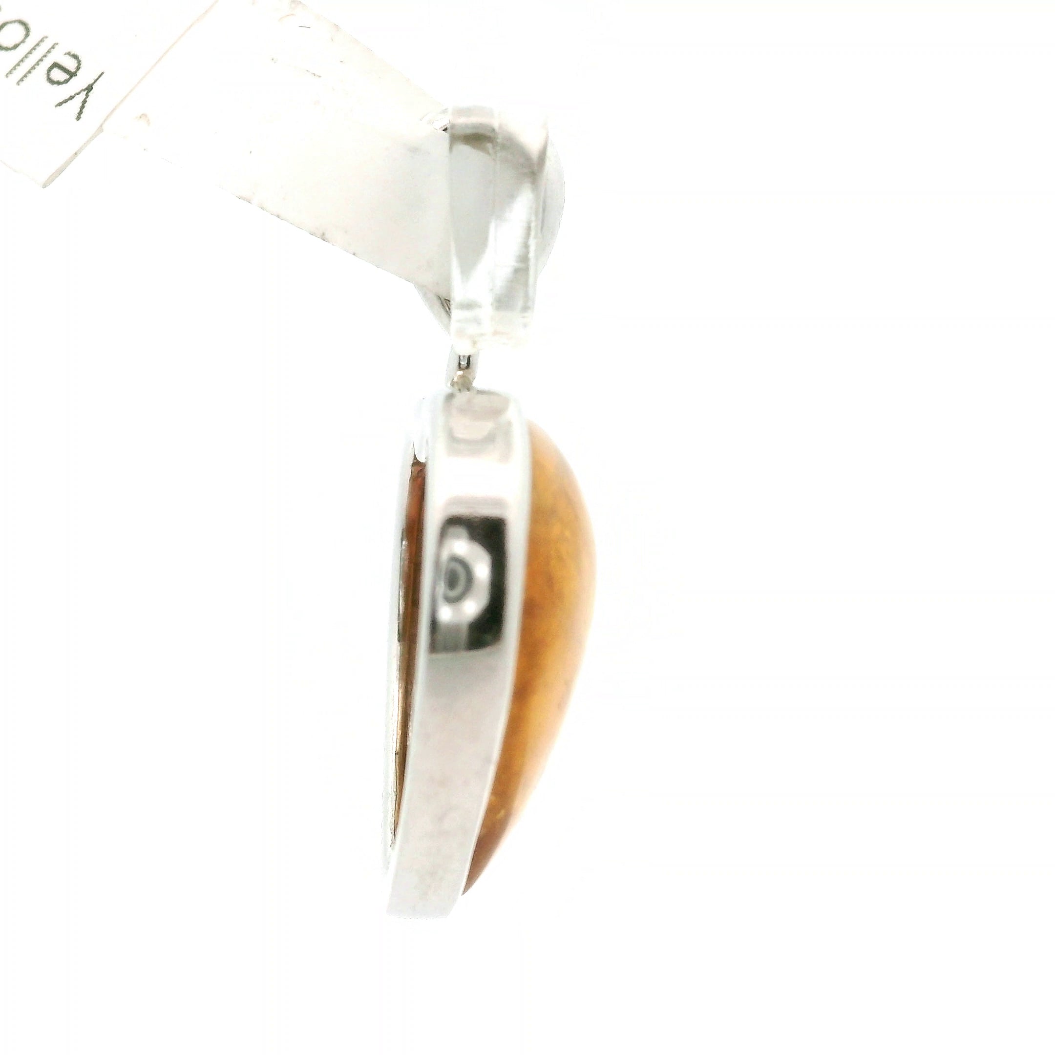 Yellow Tourmaline Heart Pendant .925 Silver for Awareness, Communication and Meditation