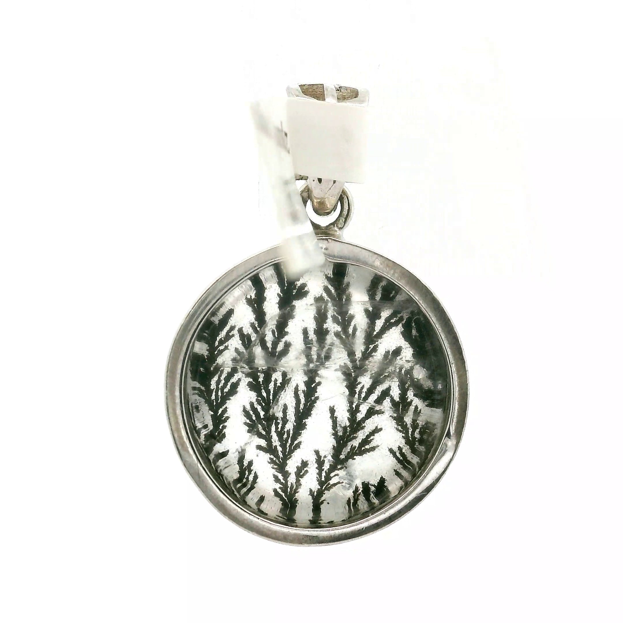 Dendritic Quartz Pendant .925 Silver for Master Healing, Grounding & Transformation