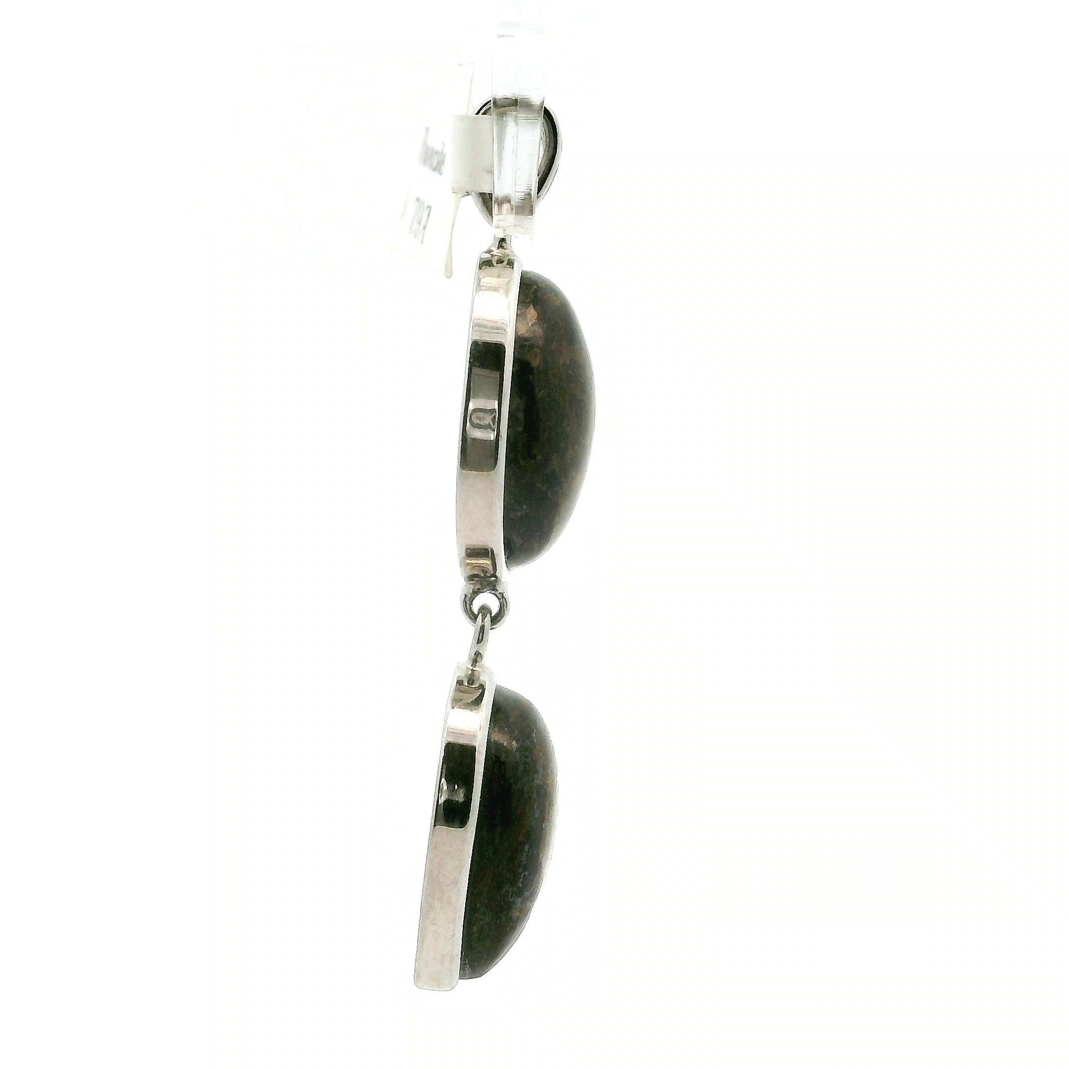 Bronzite Double Pendant .925 Silver for Achieving Success, Manifestation and Justice