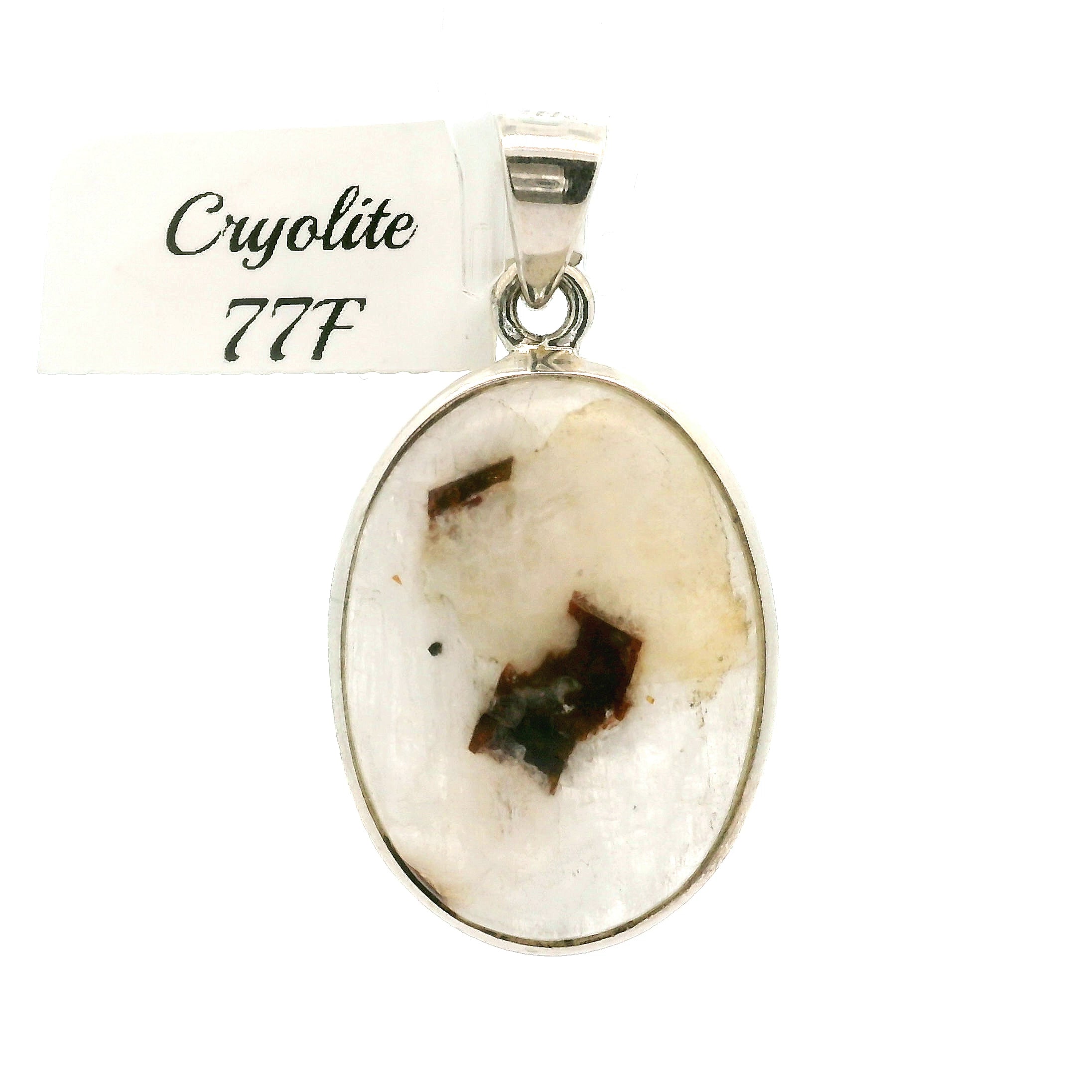 Cryolite Pendant .925 Silver for Master Healing, Grounding & Transformation