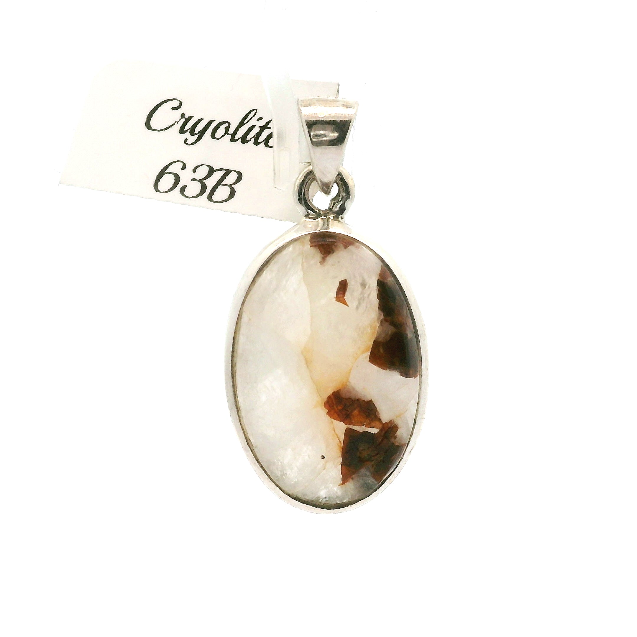 Cryolite Pendant .925 Silver for Master Healing, Grounding & Transformation