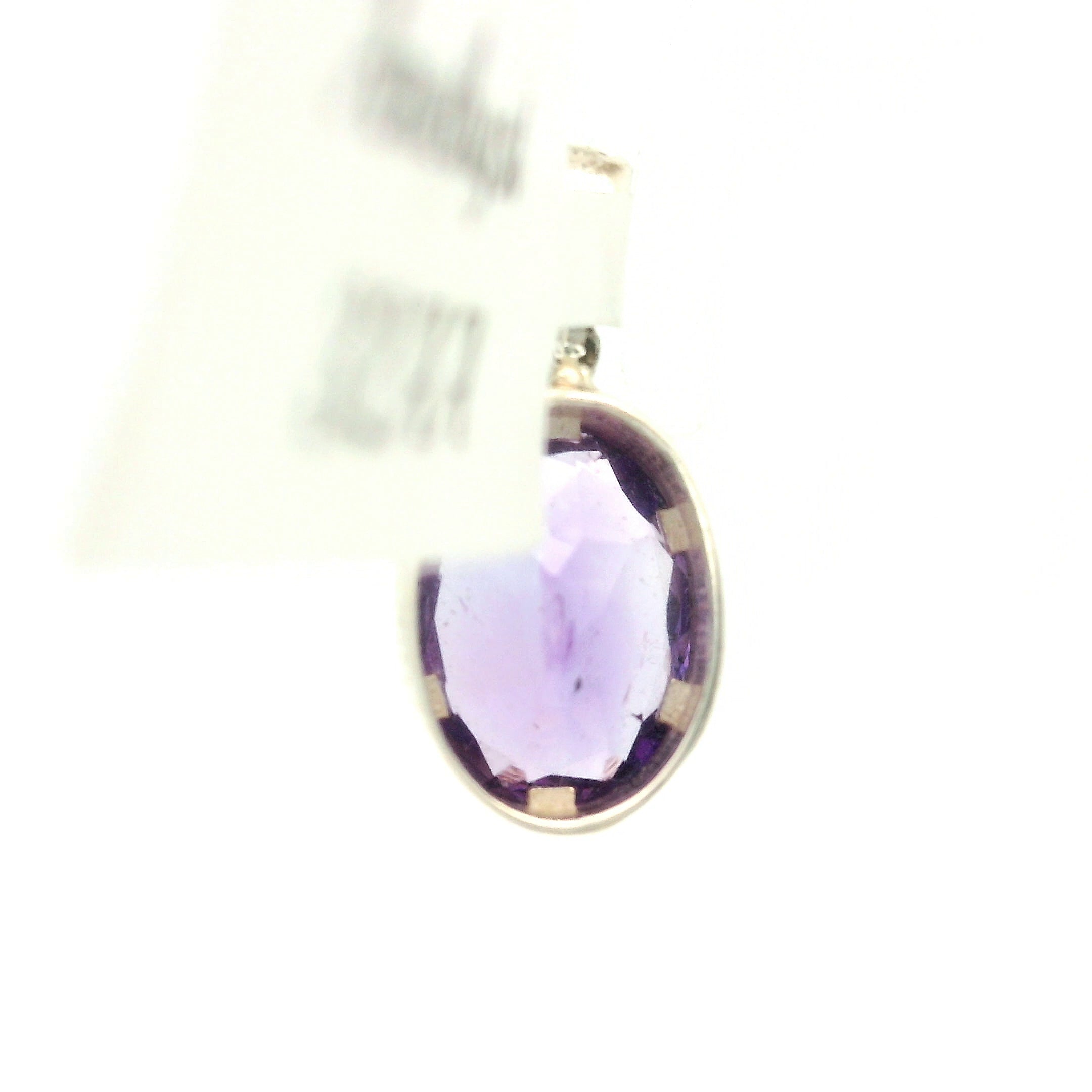 Amethyst Mini Pendant .925 Silver for Intuition and Energetic Purification