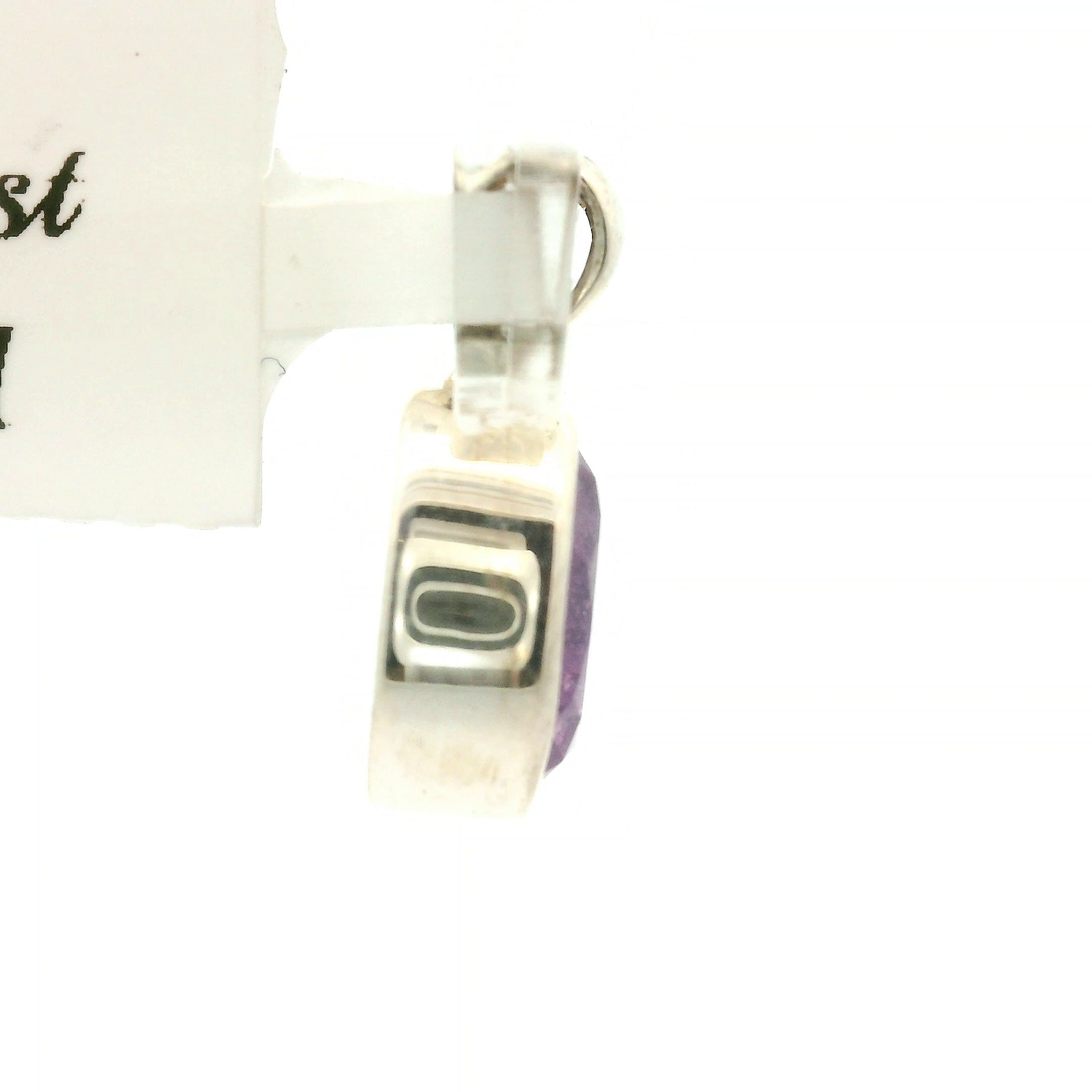 Amethyst Mini Pendant .925 Silver for Intuition and Energetic Purification