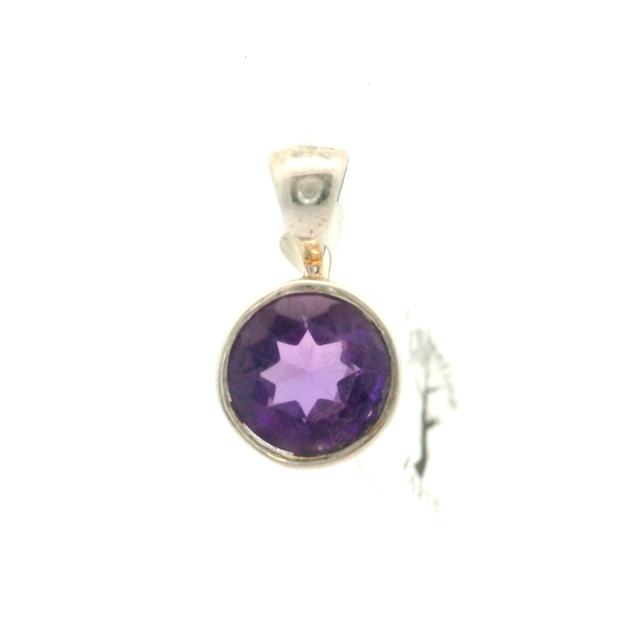 Amethyst Mini Pendant .925 Silver for Intuition and Energetic Purification