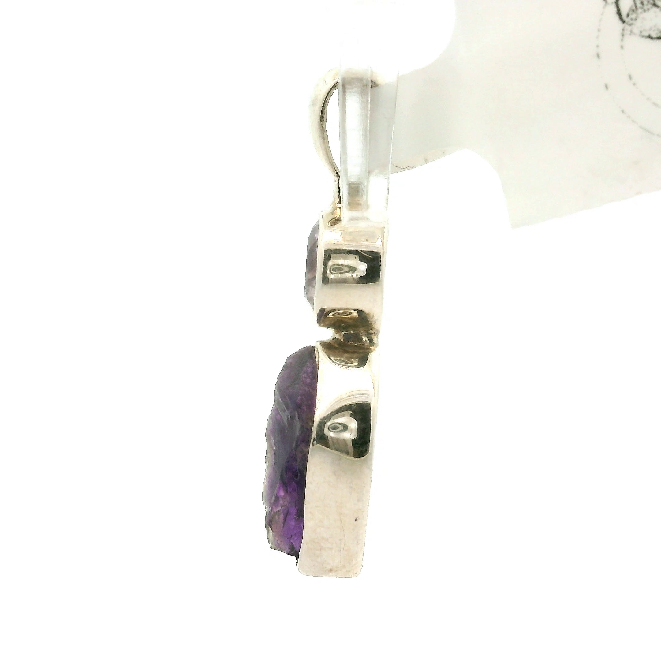 Amethyst Multi-Stone Pendants .925 Silver for Intuition and Energetic Purification
