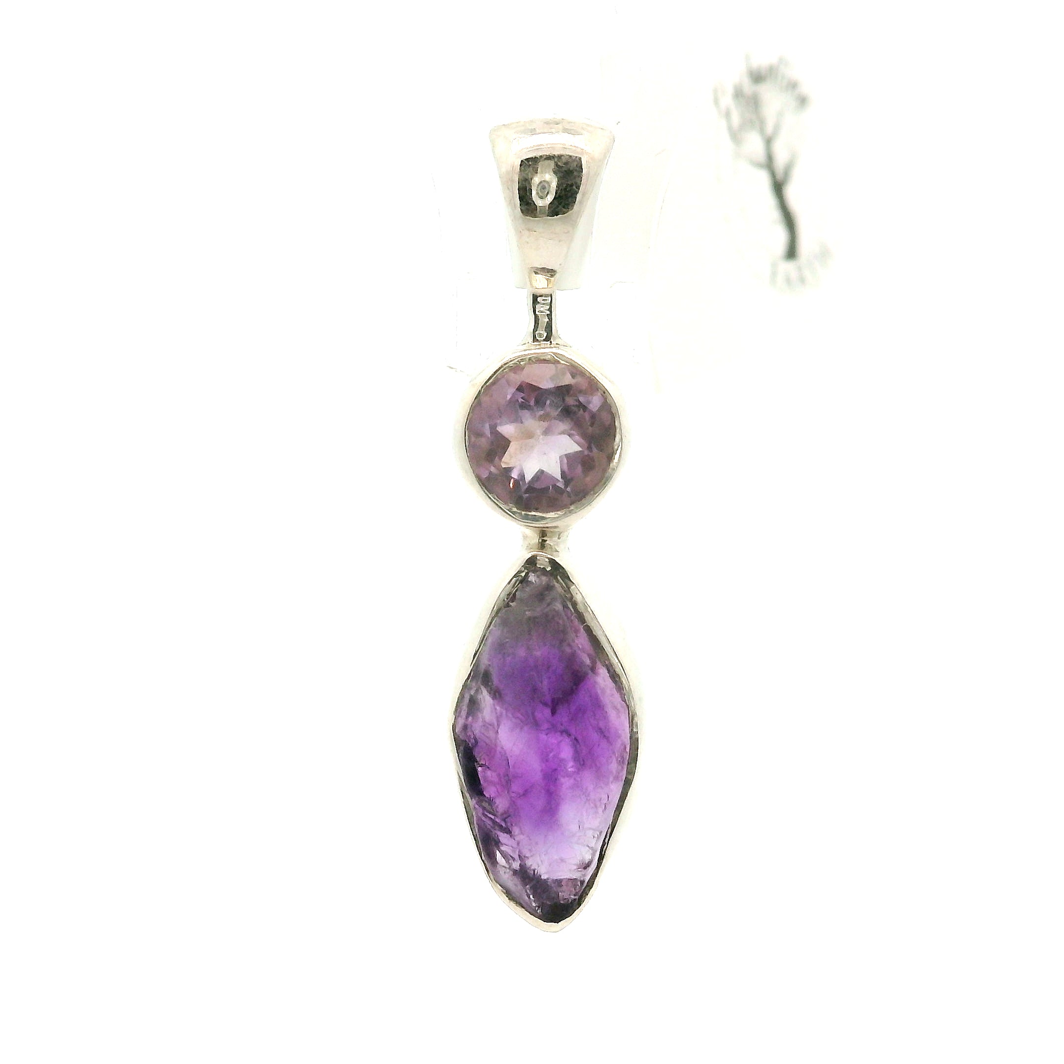 Amethyst Multi-Stone Pendants .925 Silver for Intuition and Energetic Purification