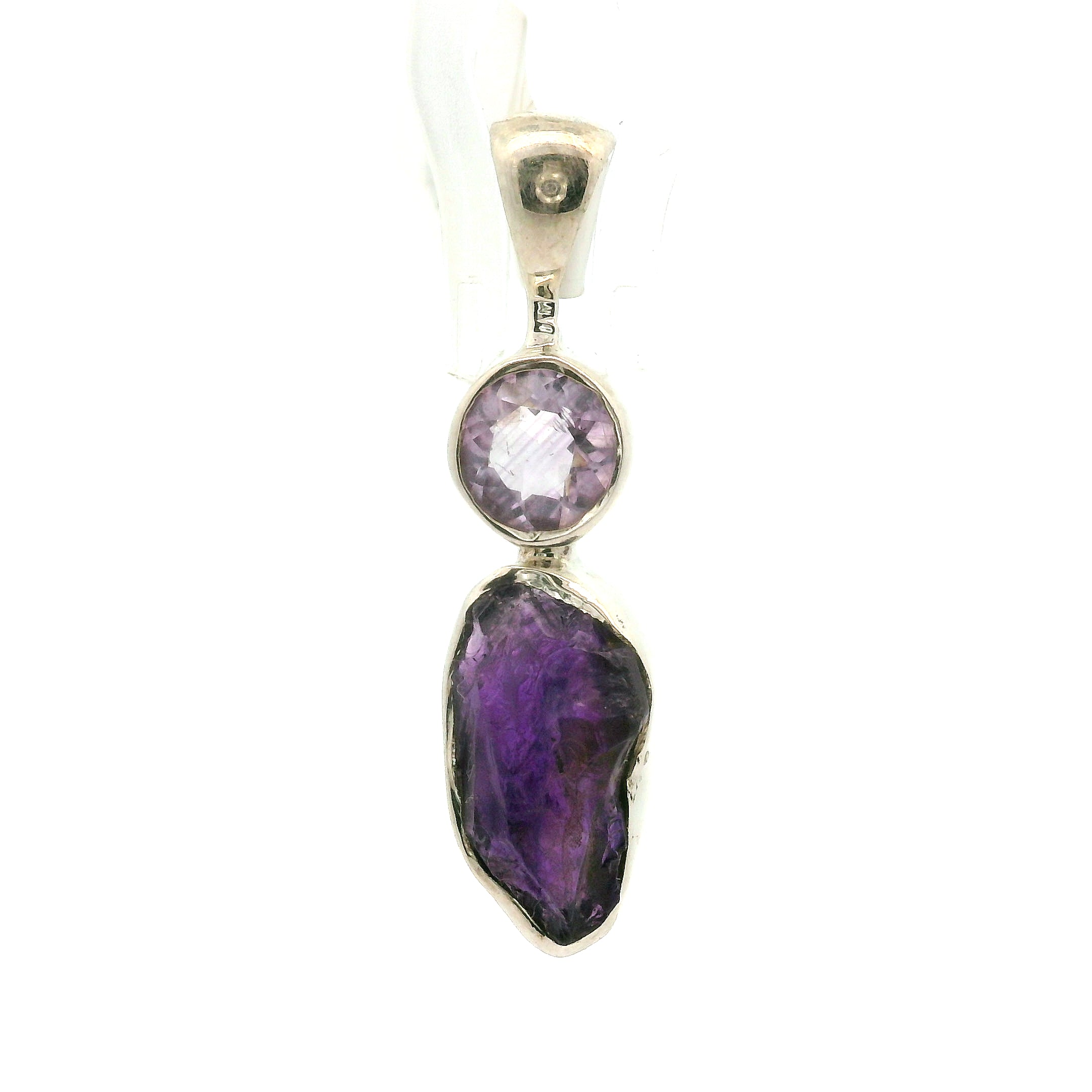 Amethyst Multi-Stone Pendants .925 Silver for Intuition and Energetic Purification