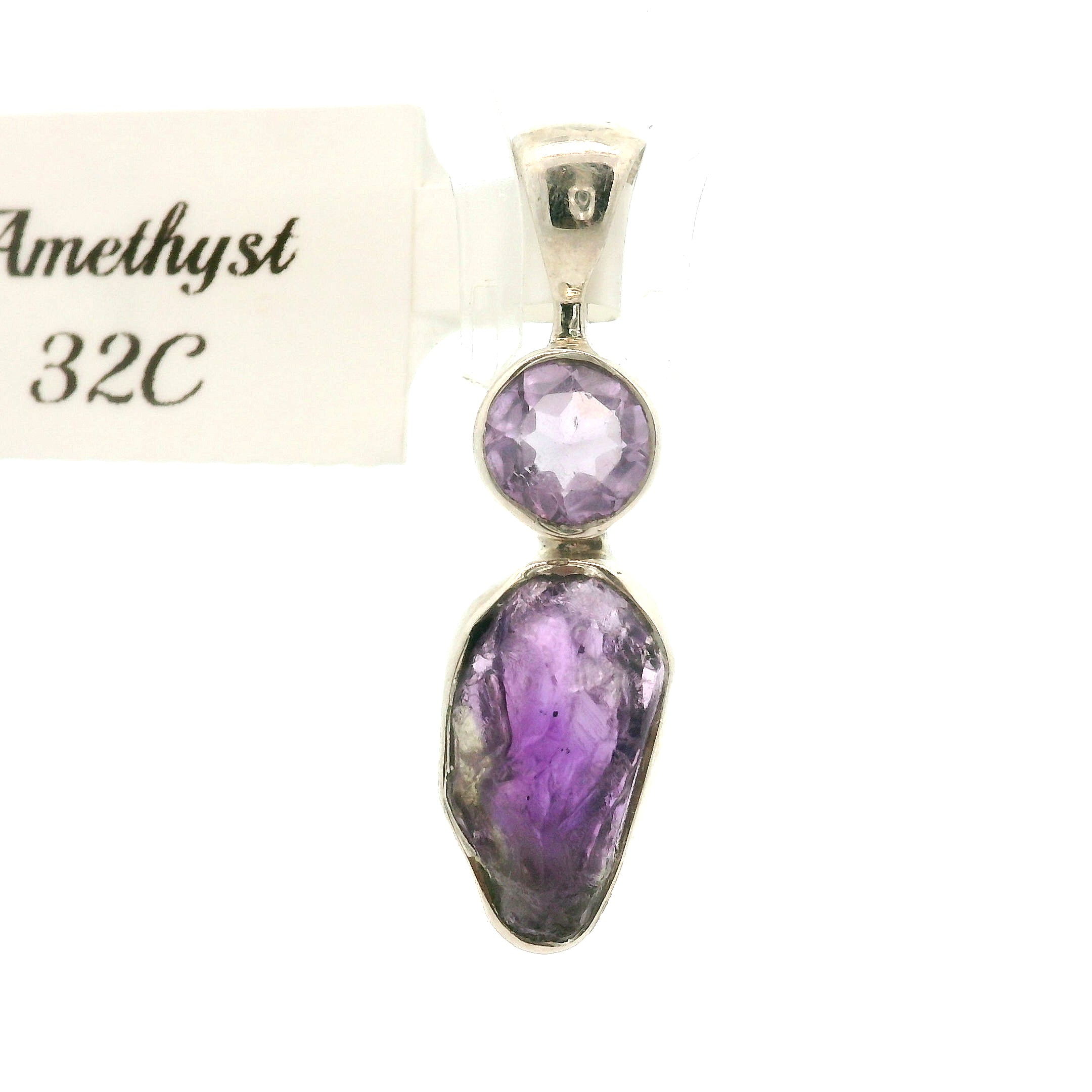 Amethyst Multi-Stone Pendants .925 Silver for Intuition and Energetic Purification