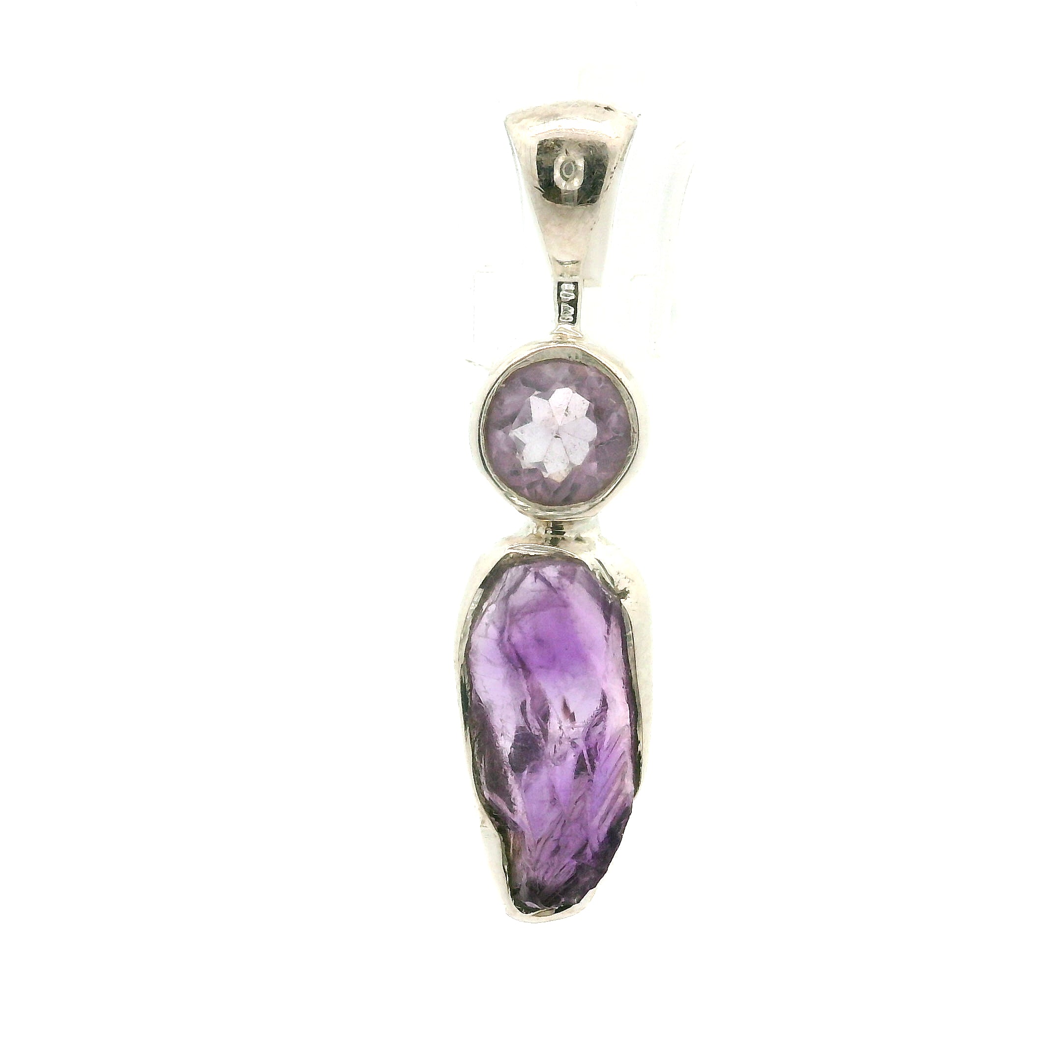Amethyst Multi-Stone Pendants .925 Silver for Intuition and Energetic Purification