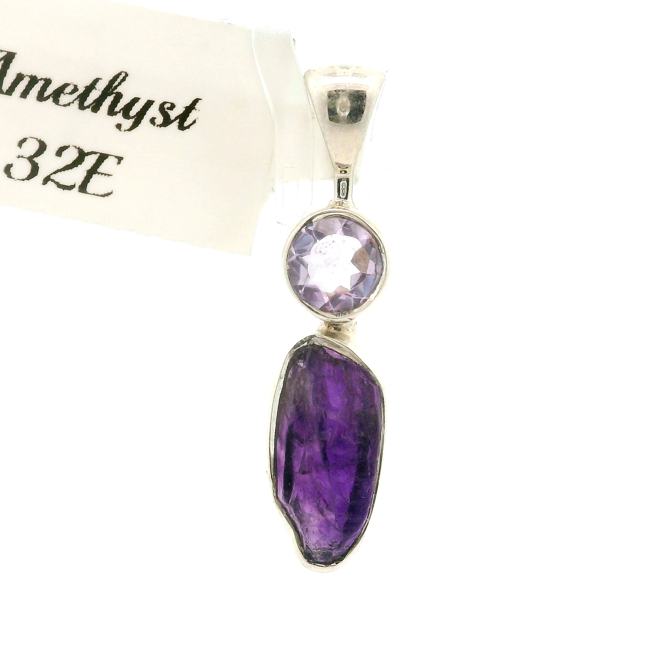 Amethyst Multi-Stone Pendants .925 Silver for Intuition and Energetic Purification