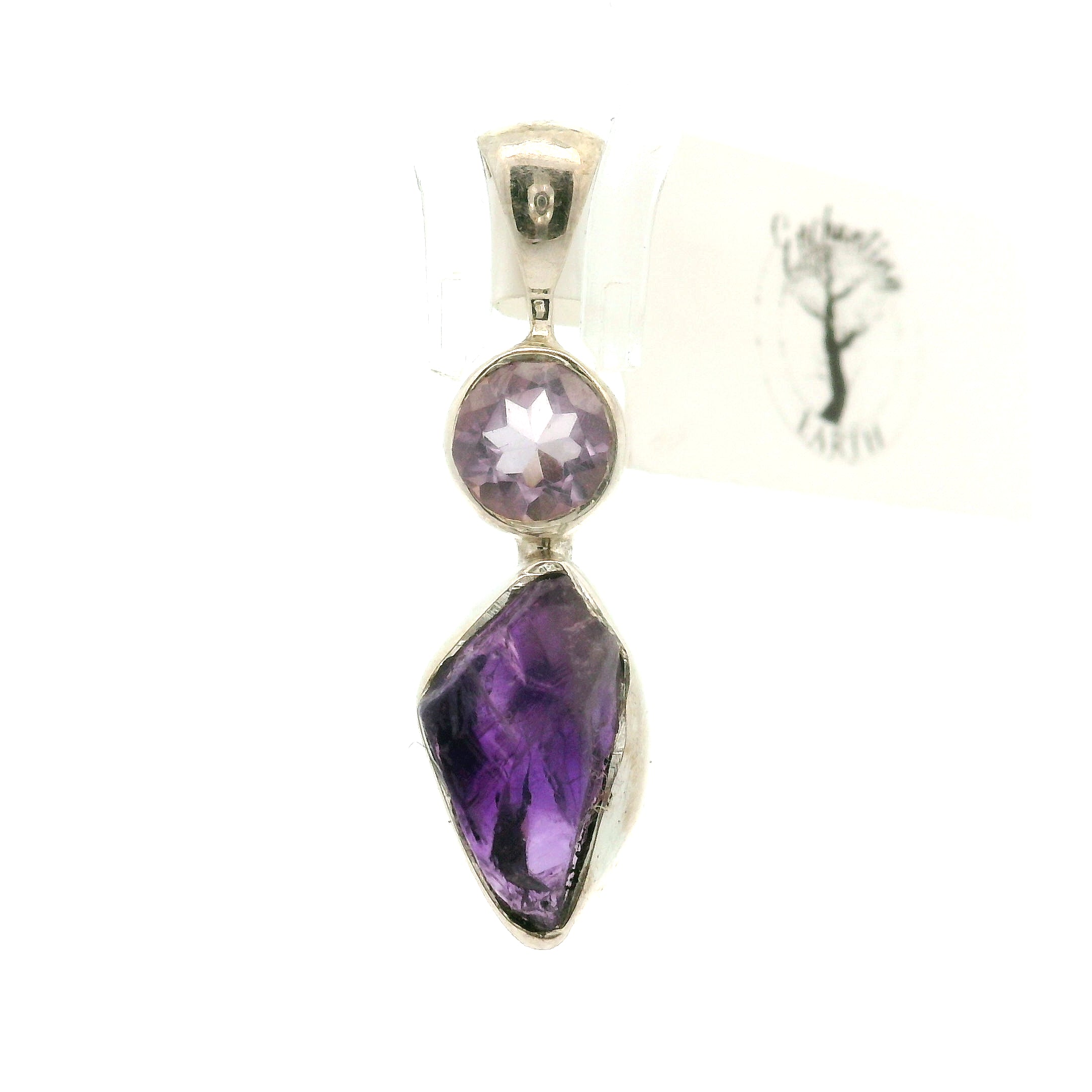 Amethyst Multi-Stone Pendants .925 Silver for Intuition and Energetic Purification