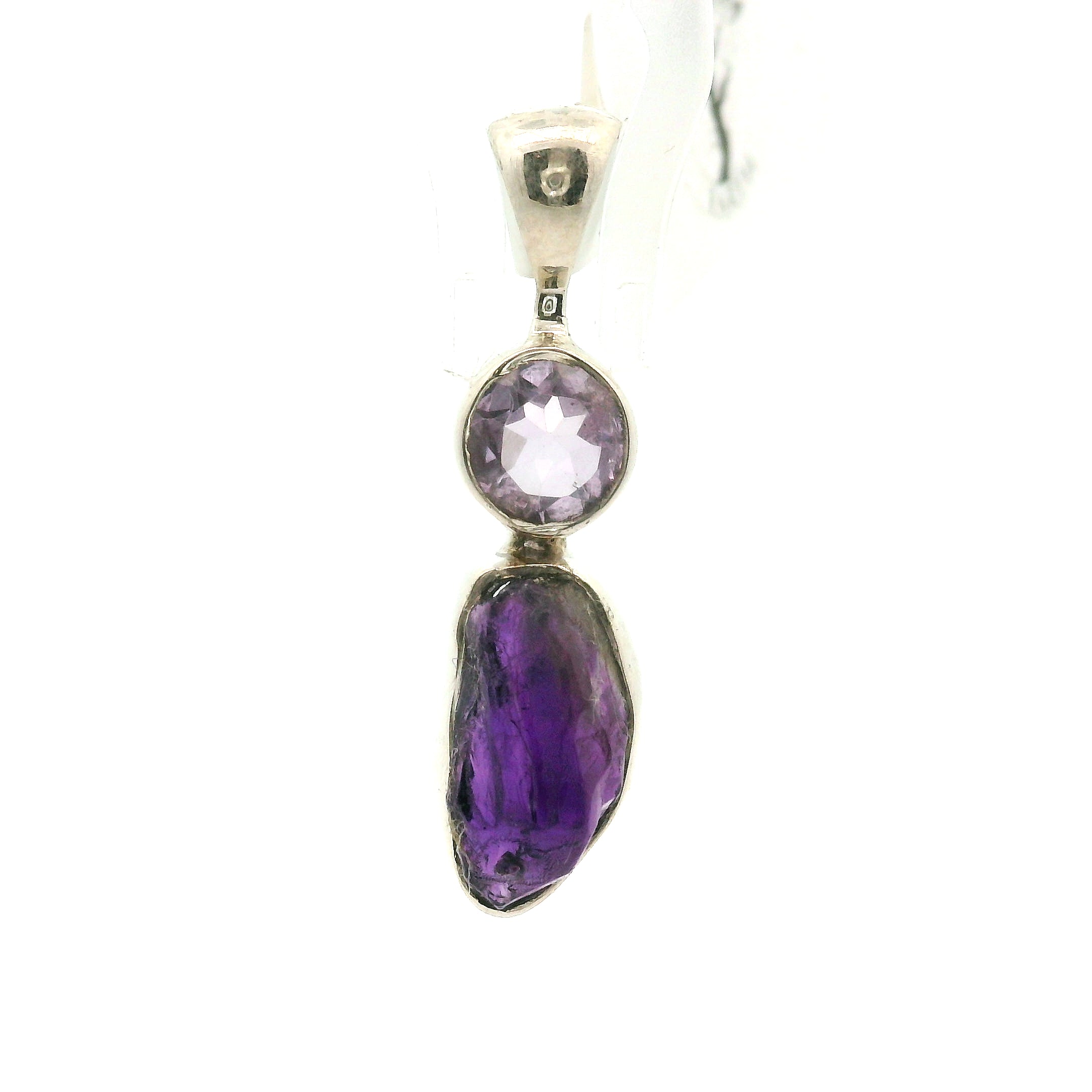 Amethyst Multi-Stone Pendants .925 Silver for Intuition and Energetic Purification
