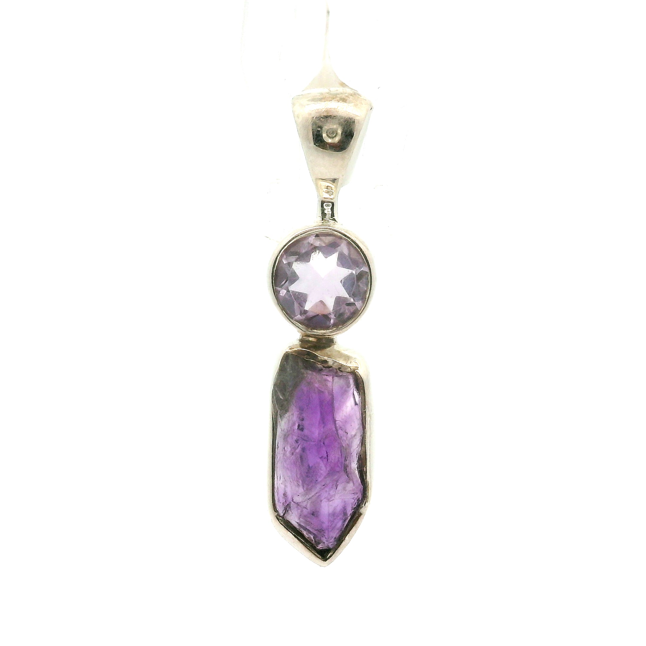 Amethyst Multi-Stone Pendants .925 Silver for Intuition and Energetic Purification