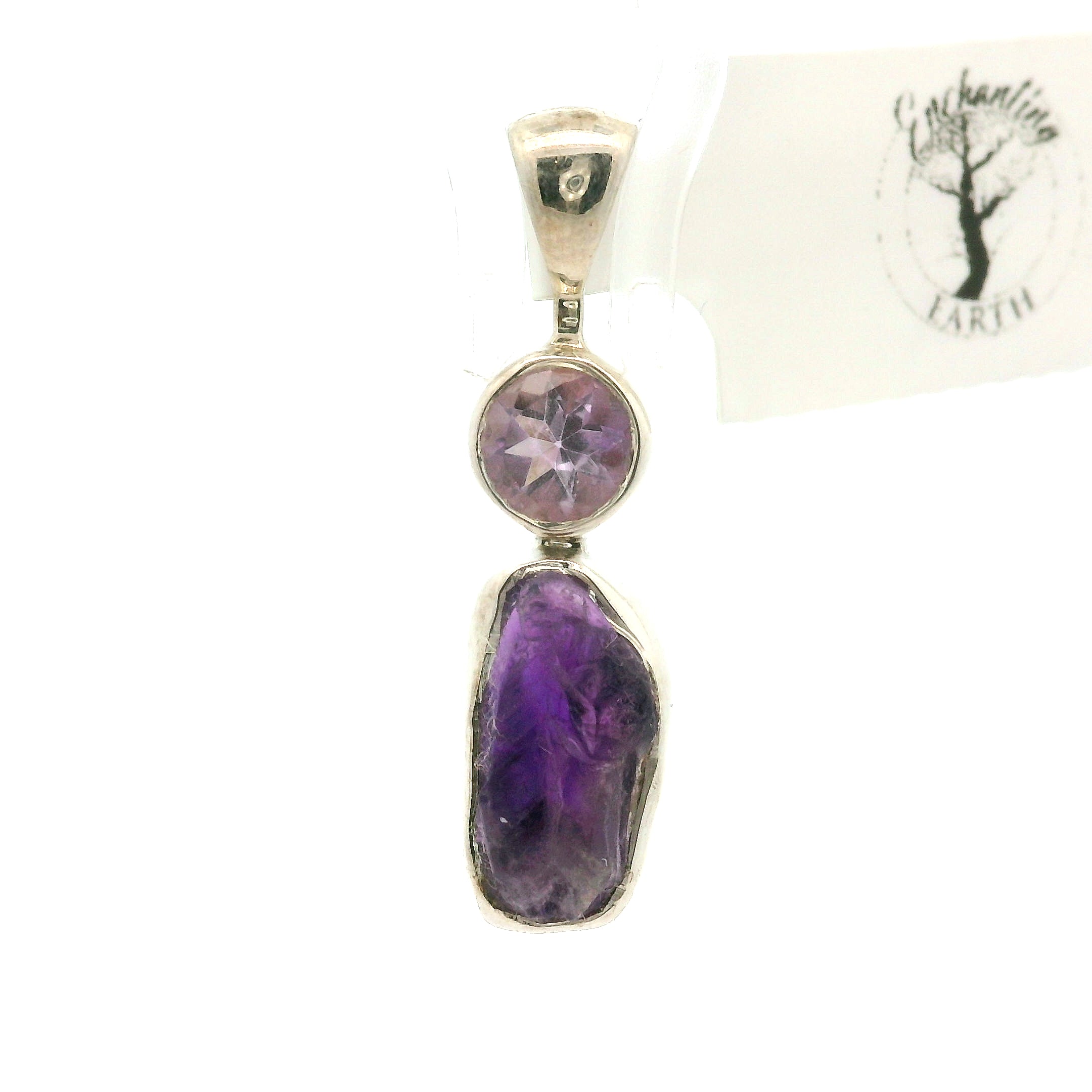 Amethyst Multi-Stone Pendants .925 Silver for Intuition and Energetic Purification
